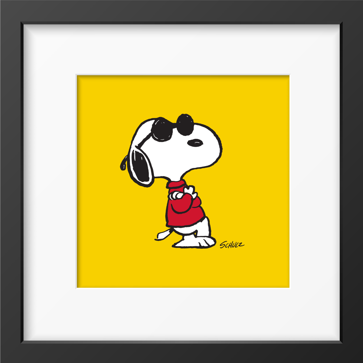 Peanuts Joe Cool Framed Print Handmade - BIG & BELG