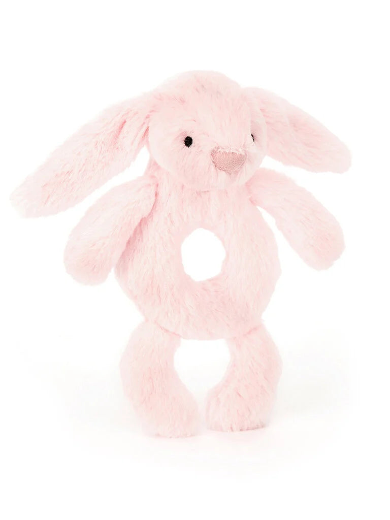 Bashful Pink Bunny Ring Rattle