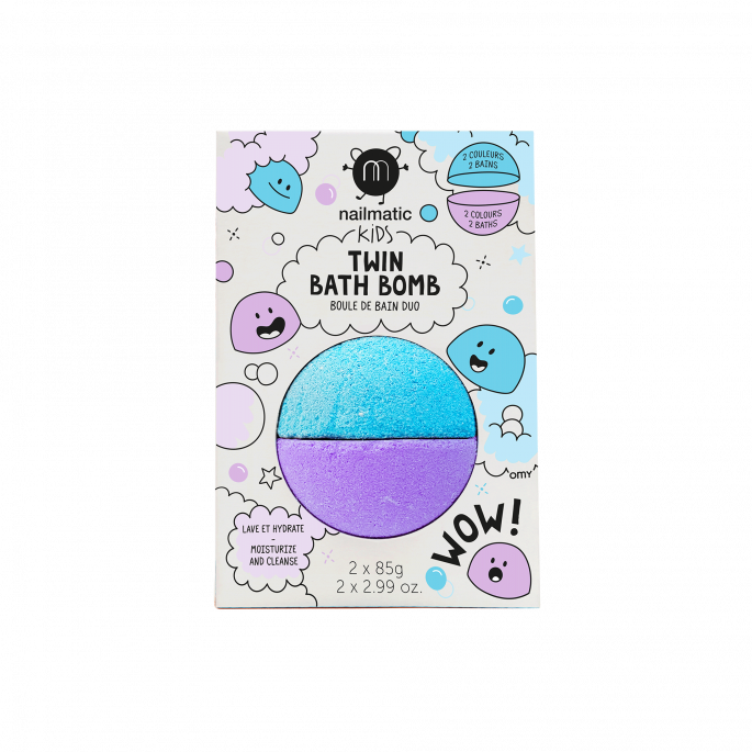 Twin bath bomb - Blue & Purple - BIG & BELG