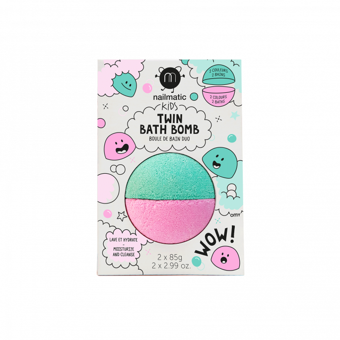 Twin bath bomb - Pink & Lagoon