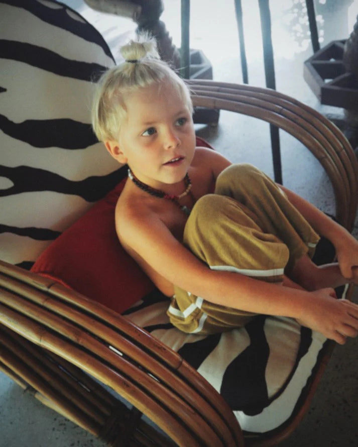 twin stripe pant olive