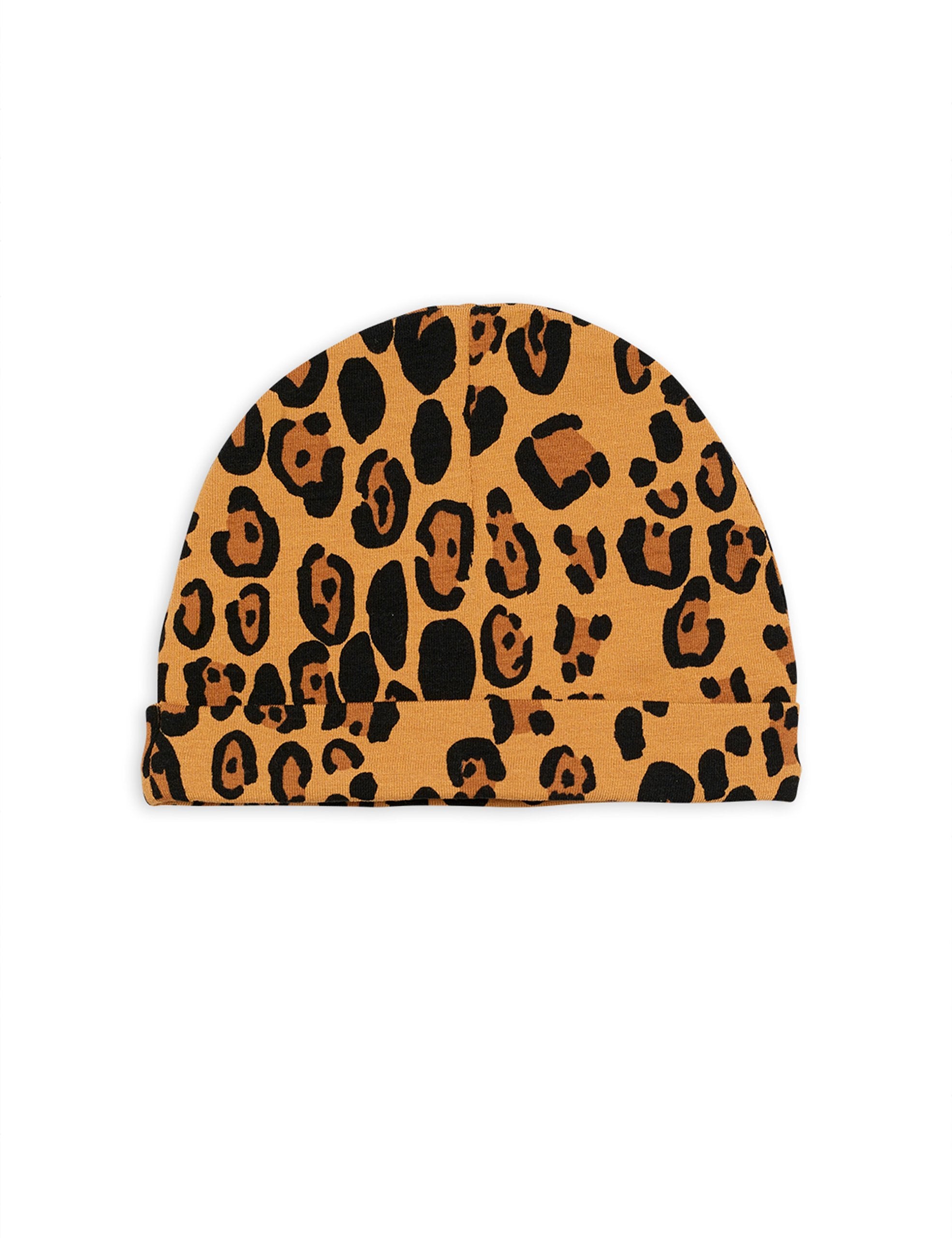 MINI RODINI Basic leopard baby beanie