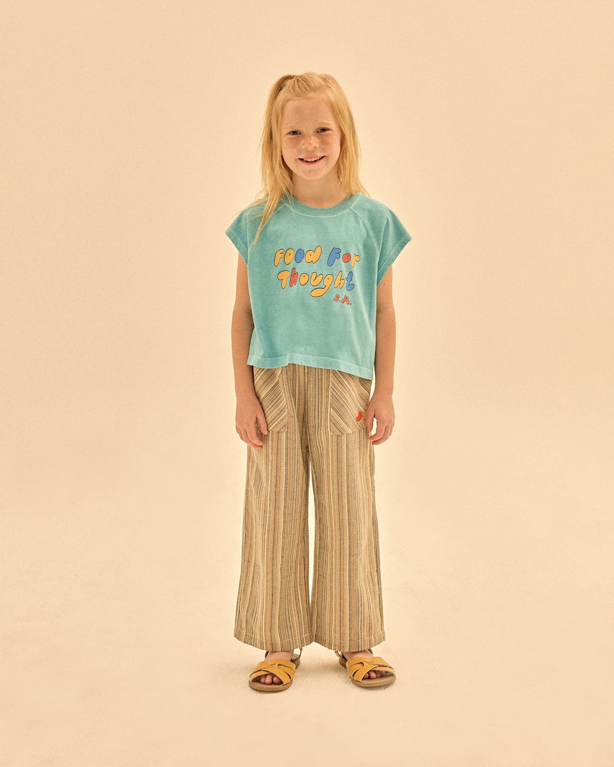 Foodie Pigment Sleeveless Cropped T-shirt - BIG & BELG