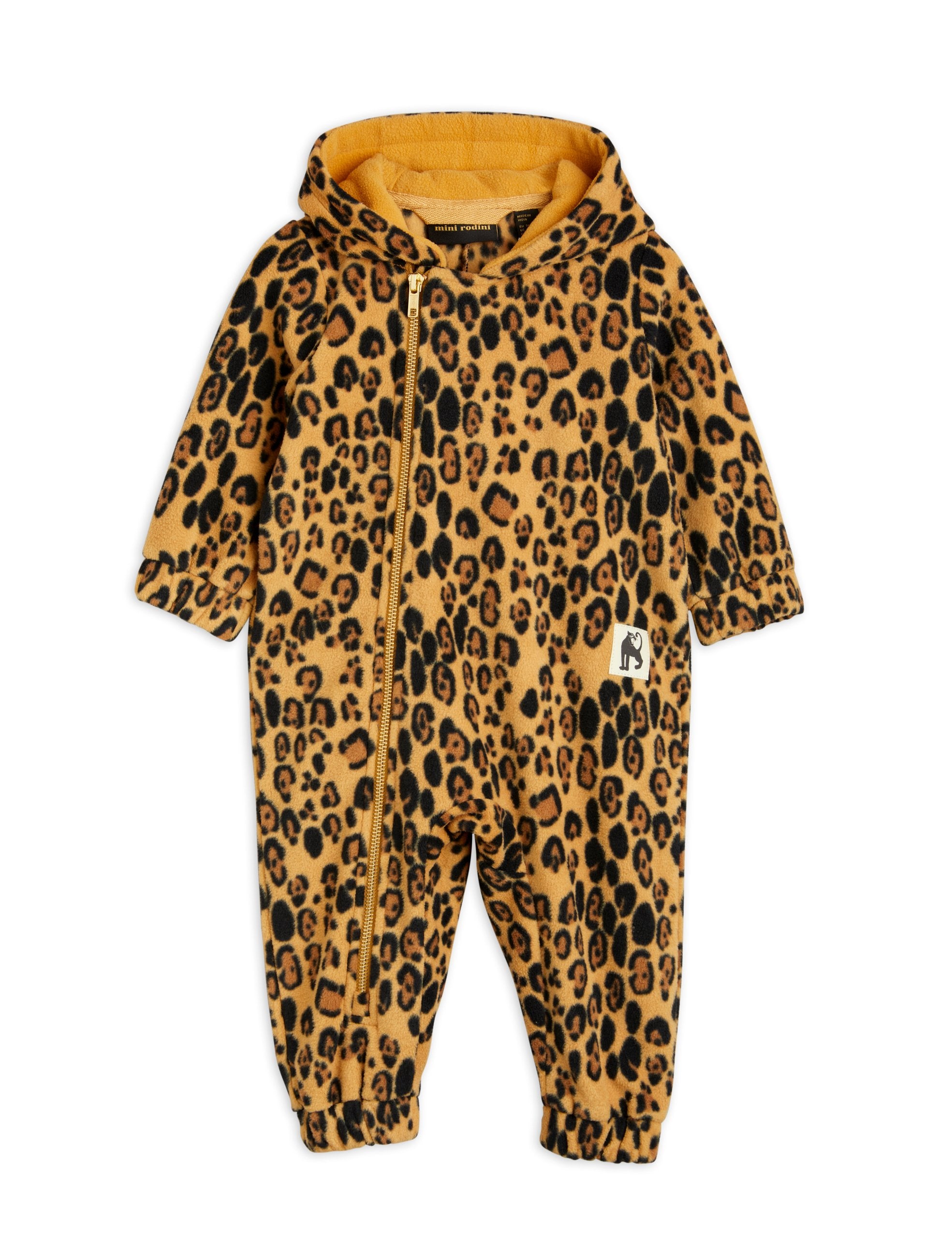 Leopard fleece onesie