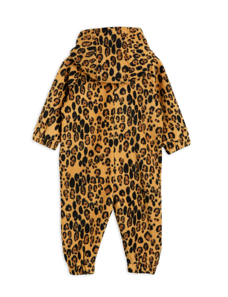 Leopard fleece onesie