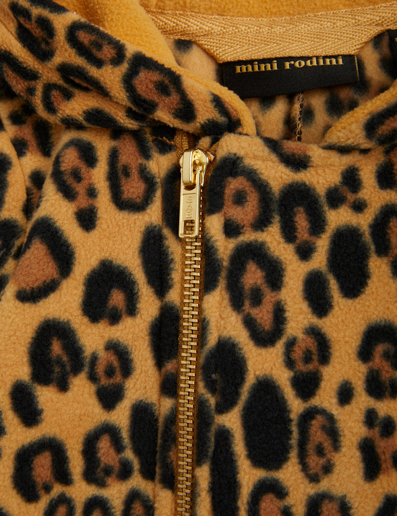 Leopard fleece onesie