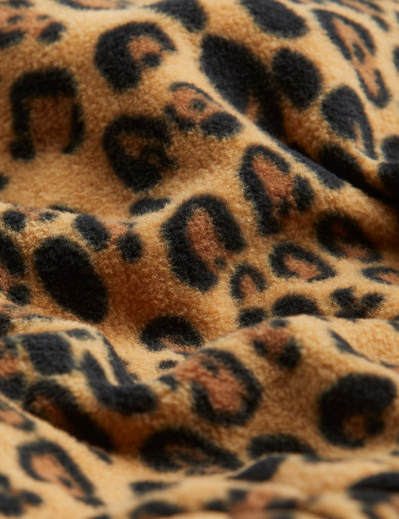 Leopard fleece onesie
