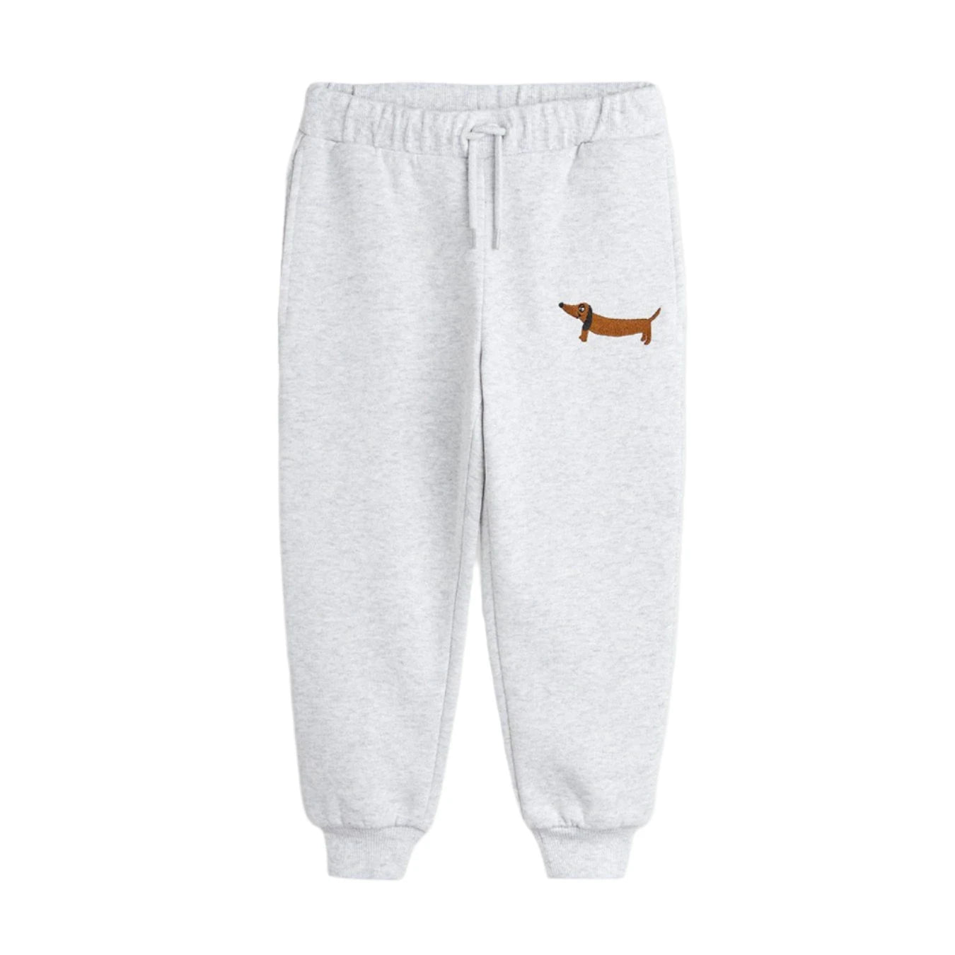 Dog embroidered sweatpants grey - BIG & BELG