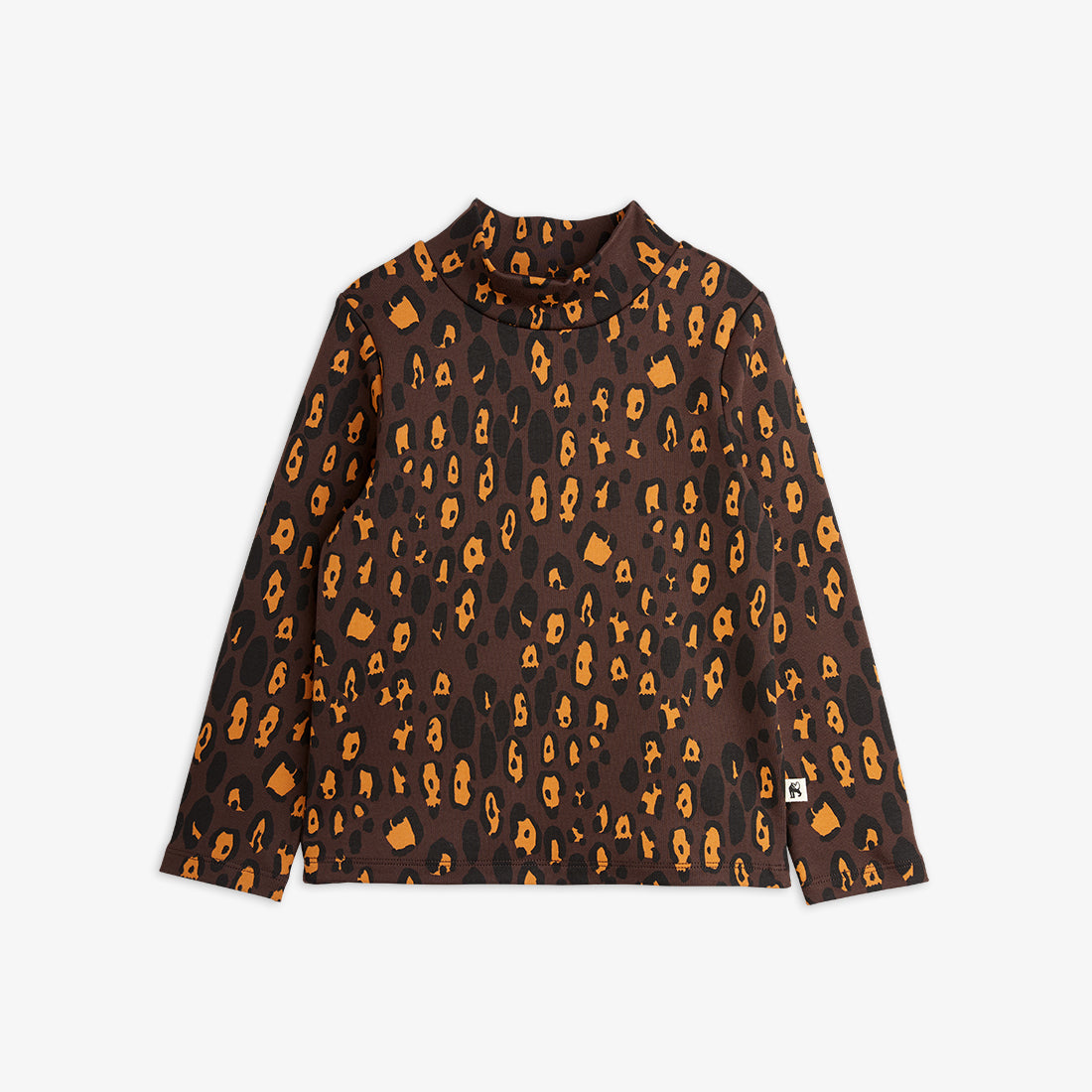 Leopard all over print brushed longsleeve tee - BIG & BELG