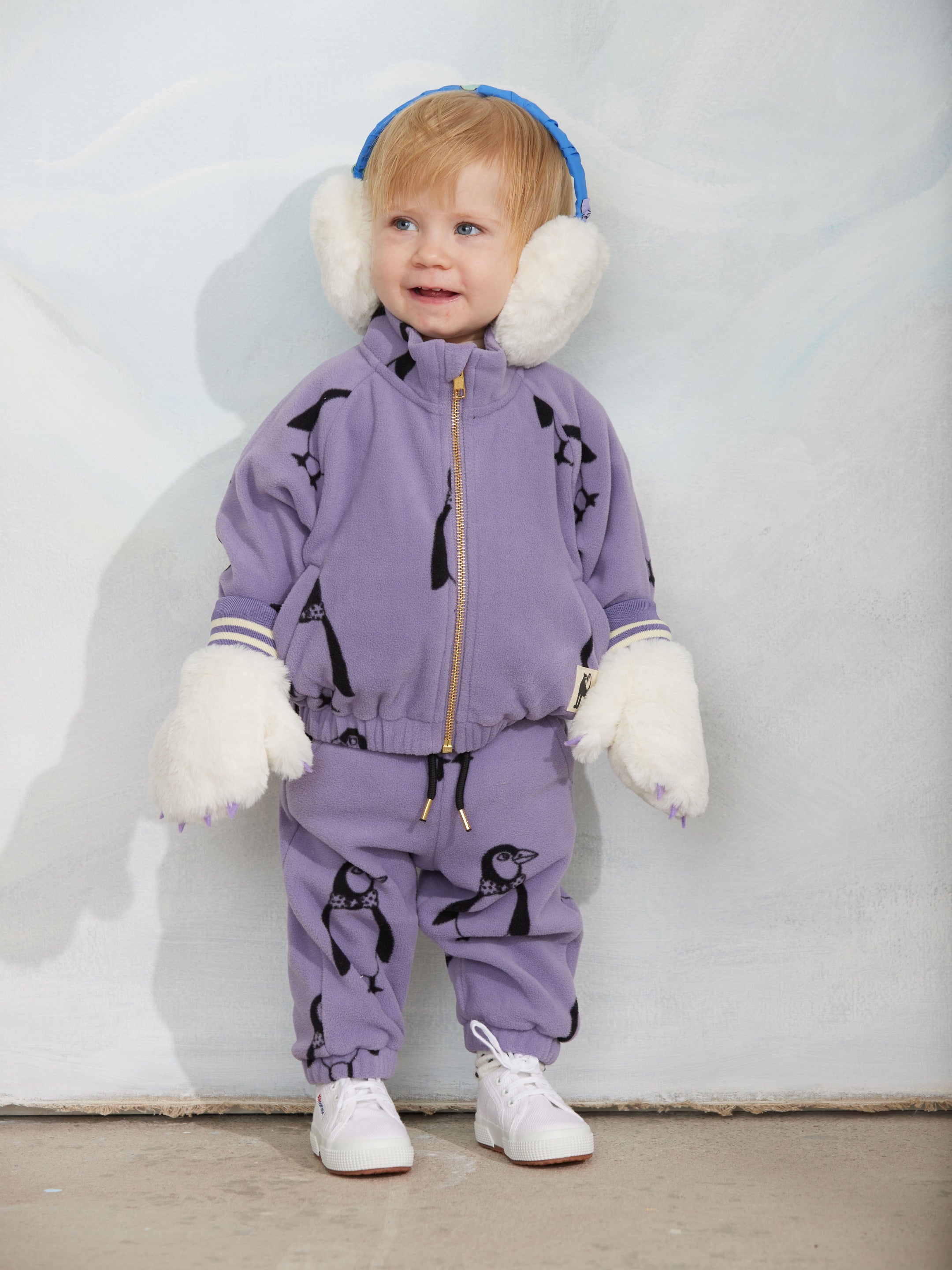 Penguin all over print fleece trousers
