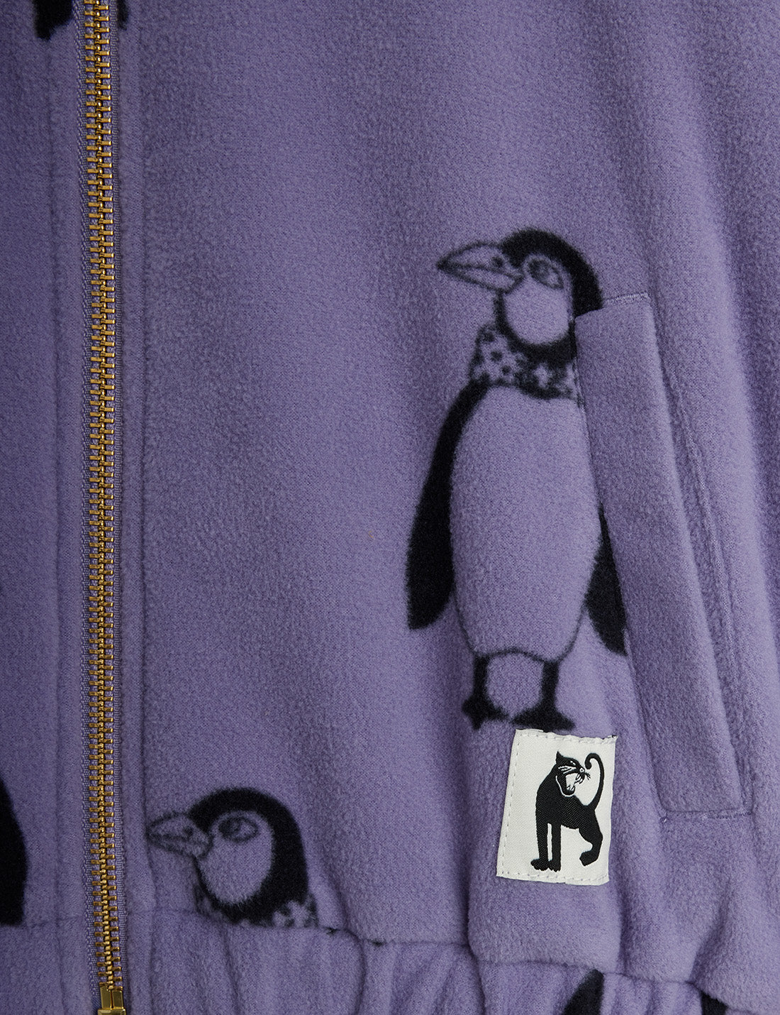 Penguin all over print fleece jacket
