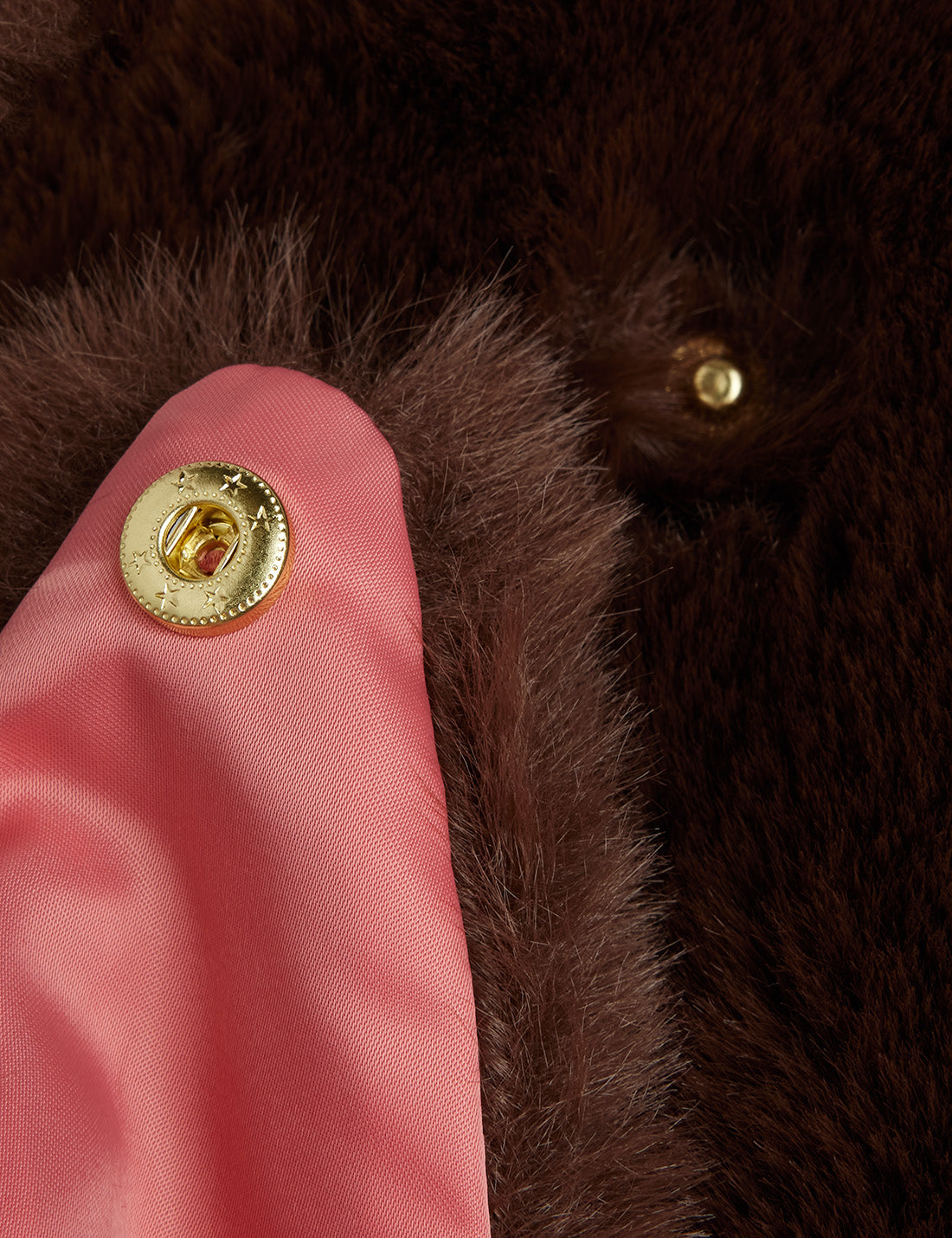 Rabbit ear faux fur jacket