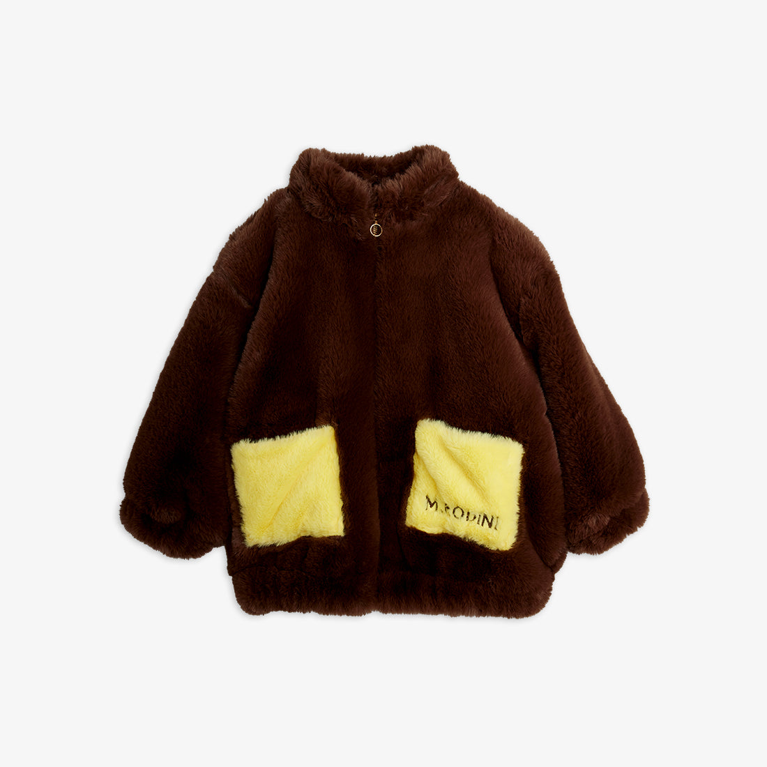 Rabbit ear faux fur jacket