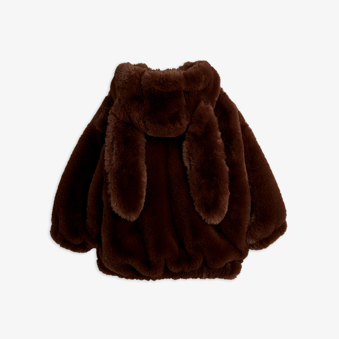 Rabbit ear faux fur jacket