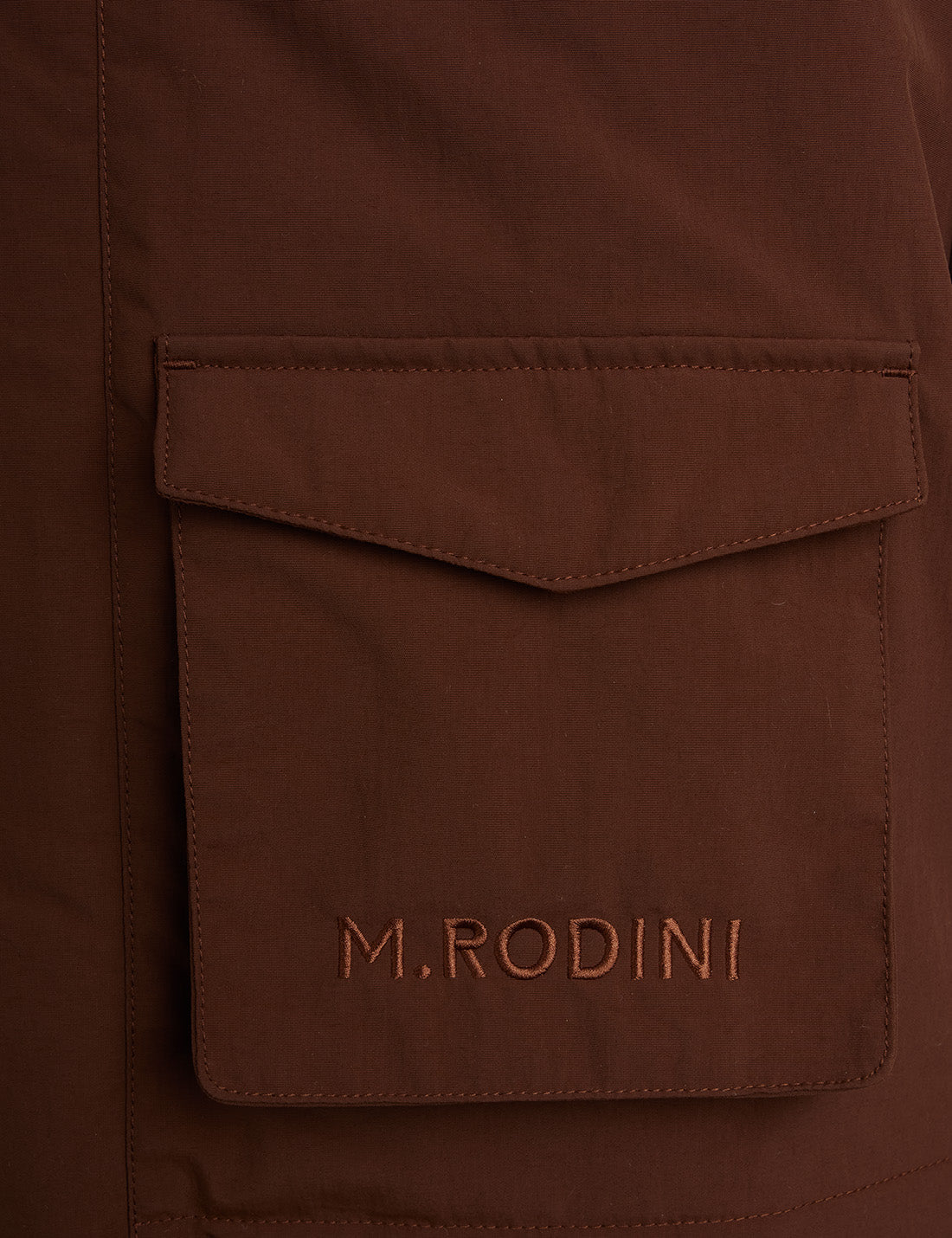 Padded nylon parka with faux fur collar