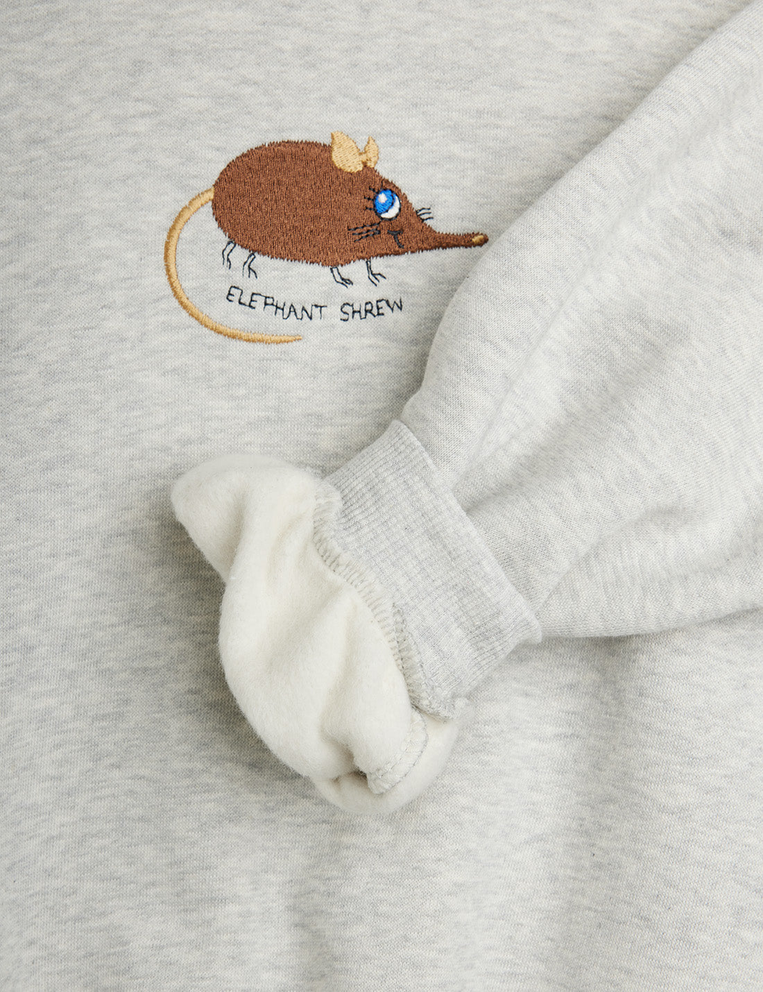 Elephant shrew emroidered sweatshirt