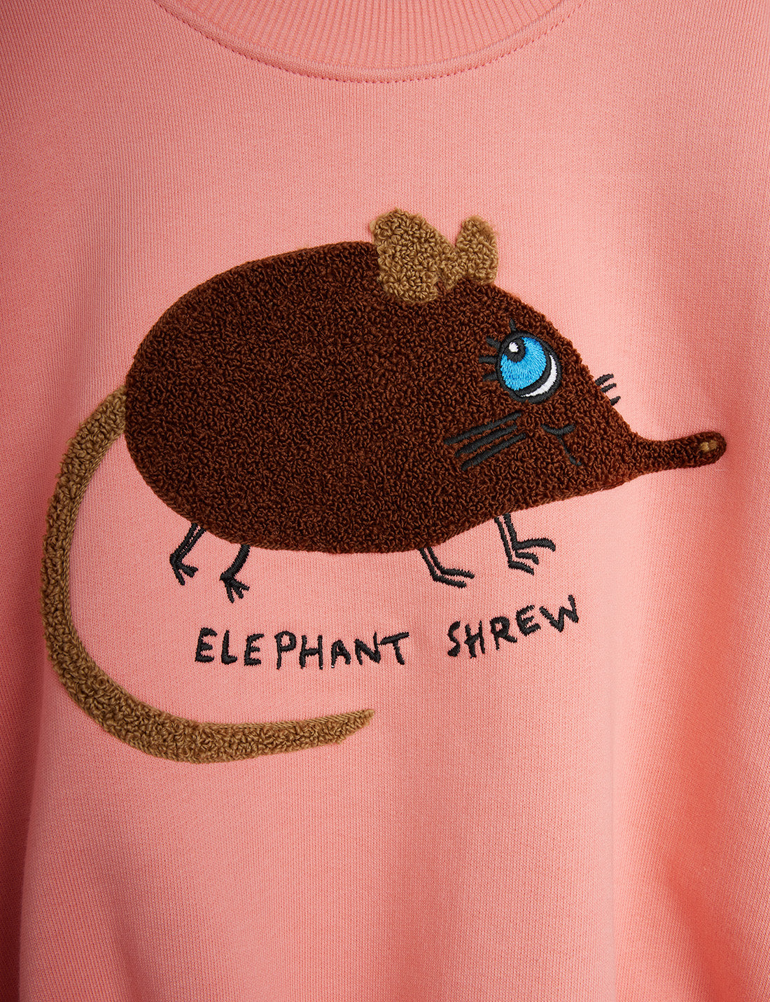 Elephant shrew chenille sweatshirt pink