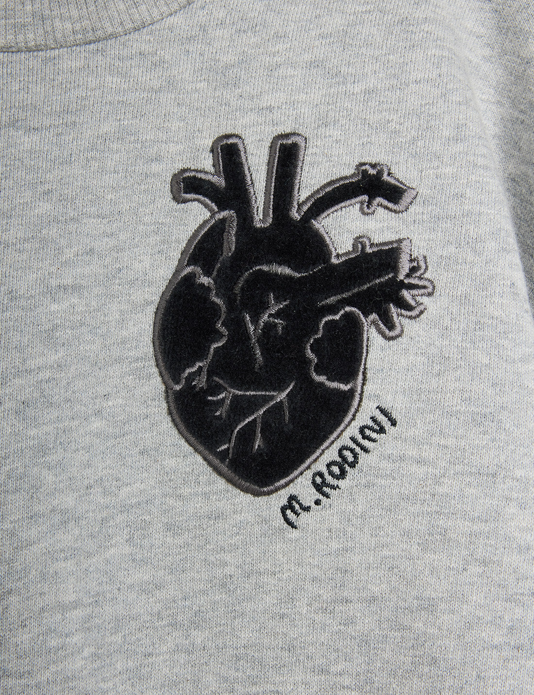 Heart application sweatshirt