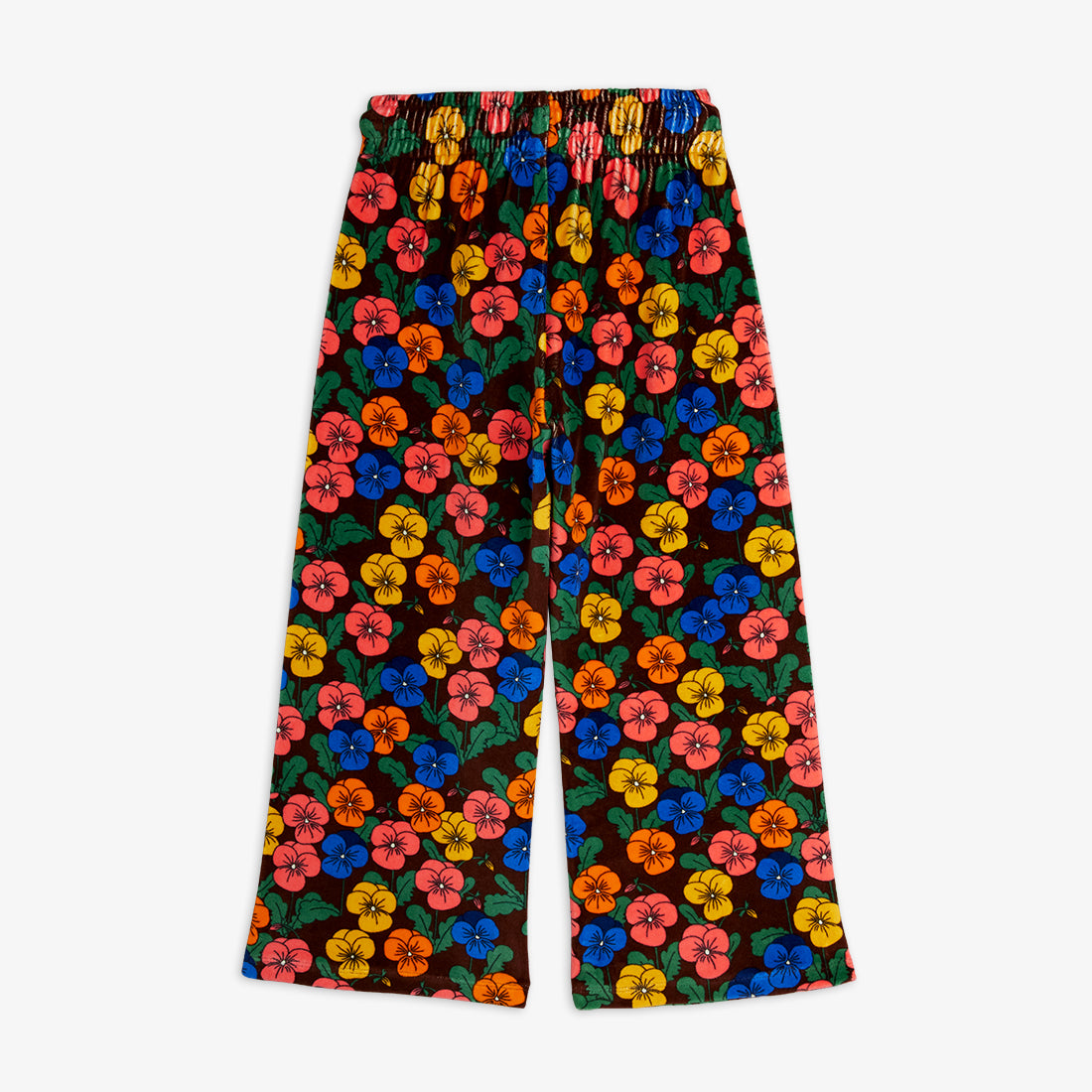 Violas all over print velour trousers