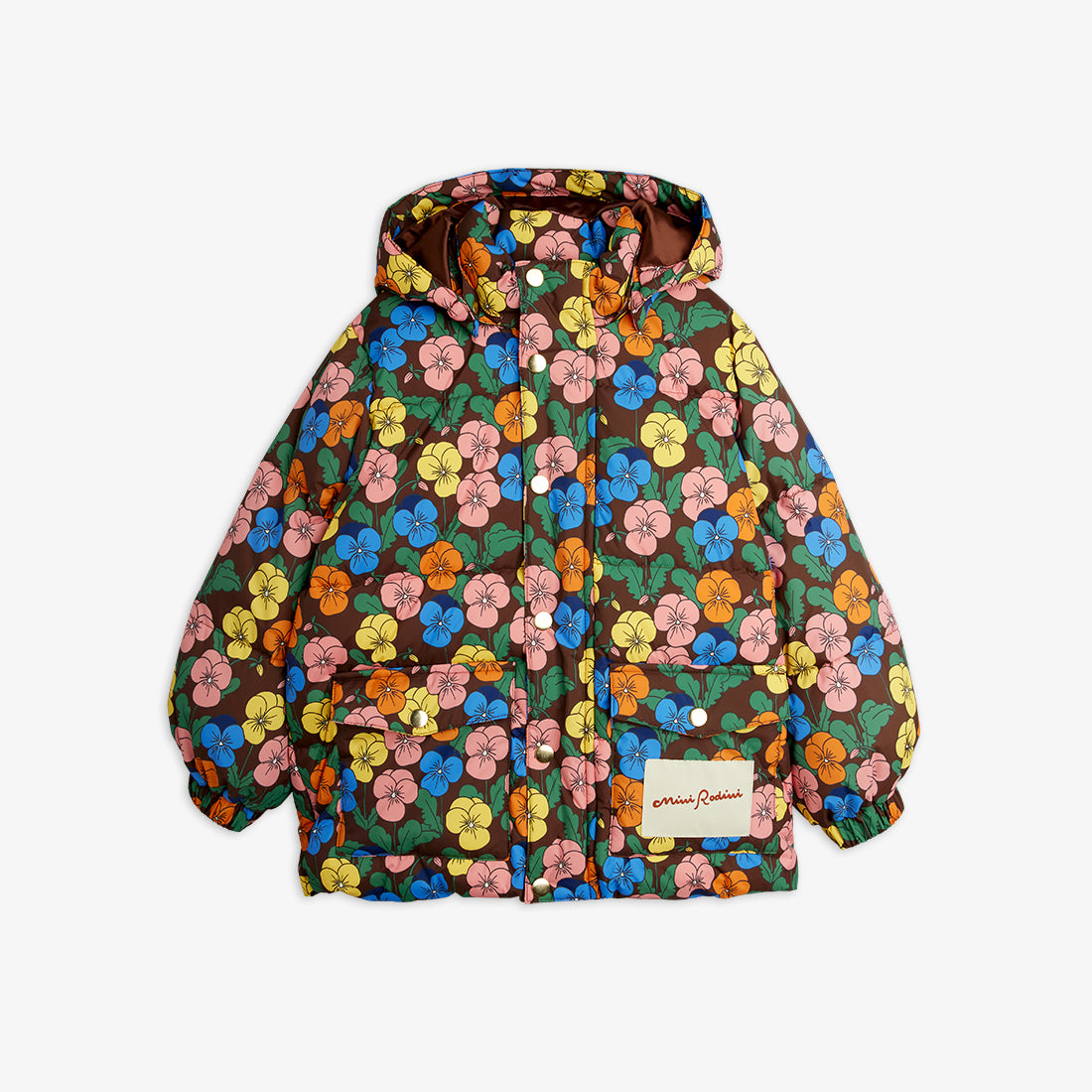 Violas all over print heavy puffer
