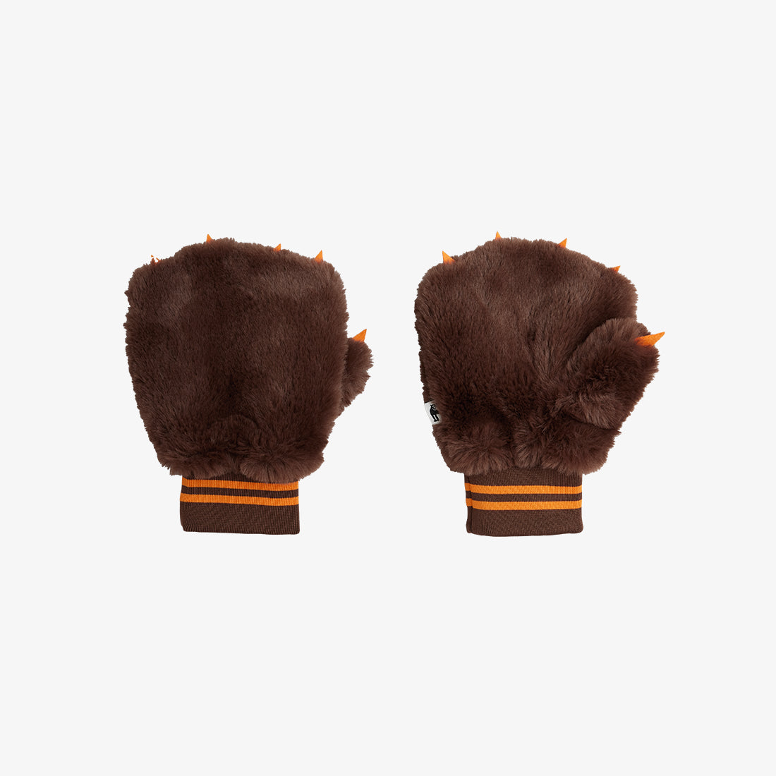 Faux fur mittens
