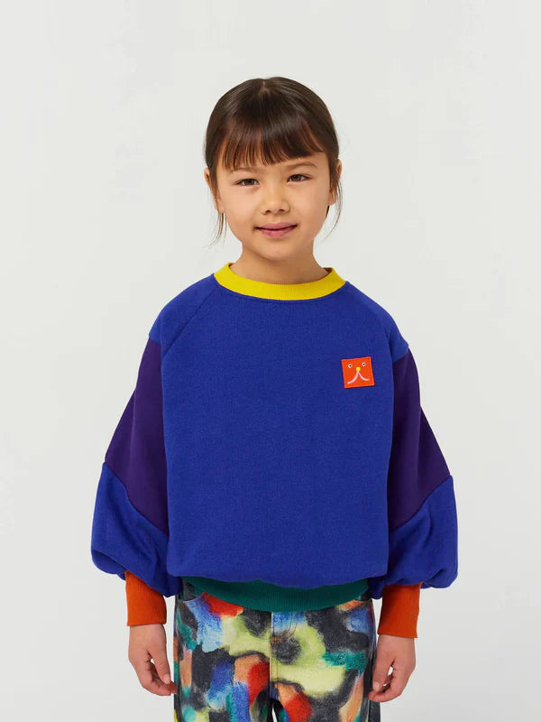 Funny Face patch ranglan sleeve sweatshirt - BIG & BELG