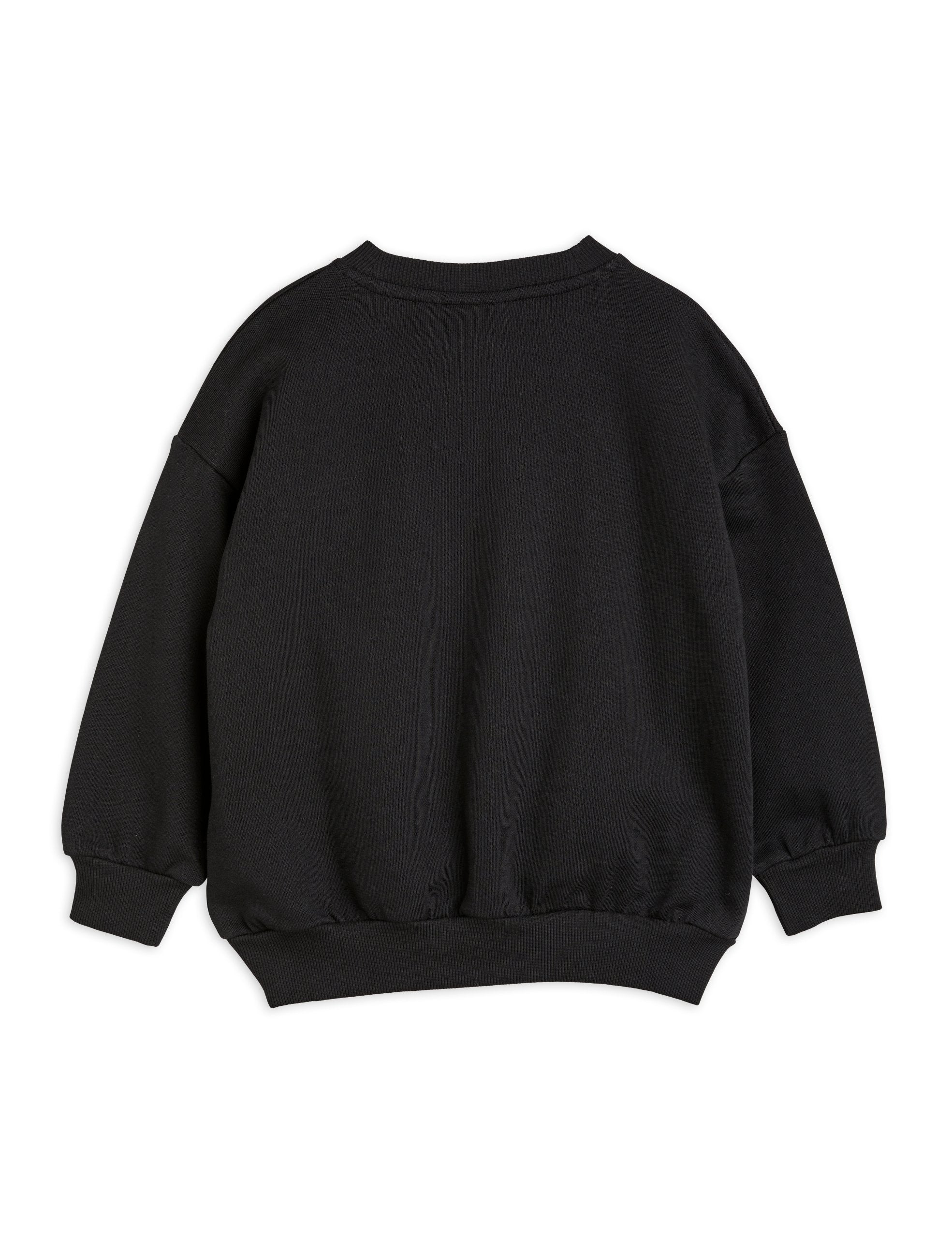 Radish chenille emb sweatshirt black