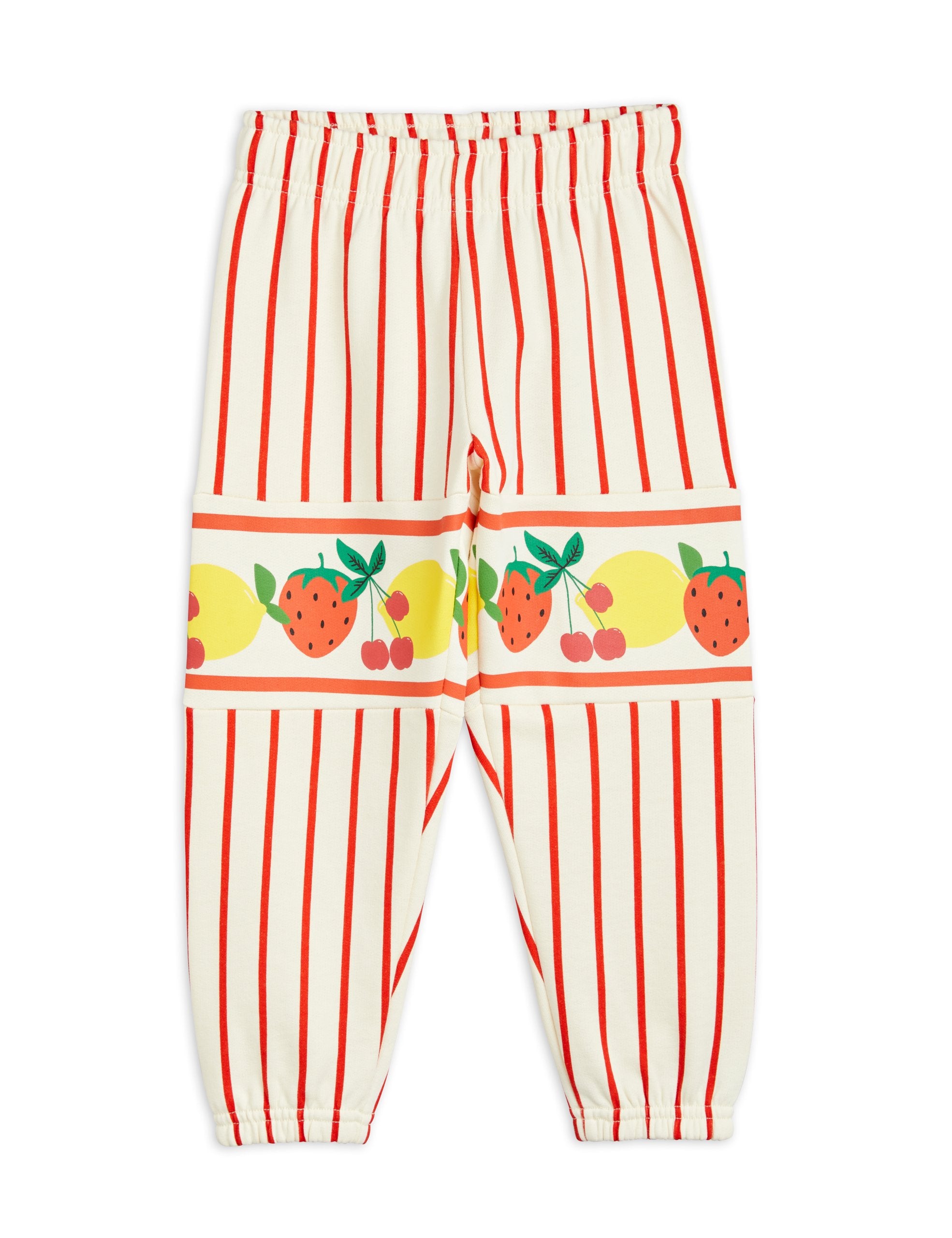 Fruits border stripe sweatpants