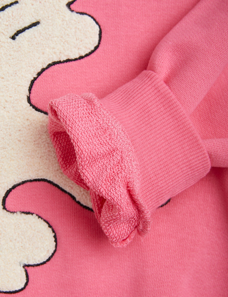 Mini Rodini MR x Wrangler Peace dove chenille sweatshirt pink