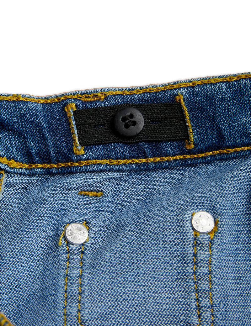 Mini Rodini MR x Wrangler Peace dove denim flared jeans