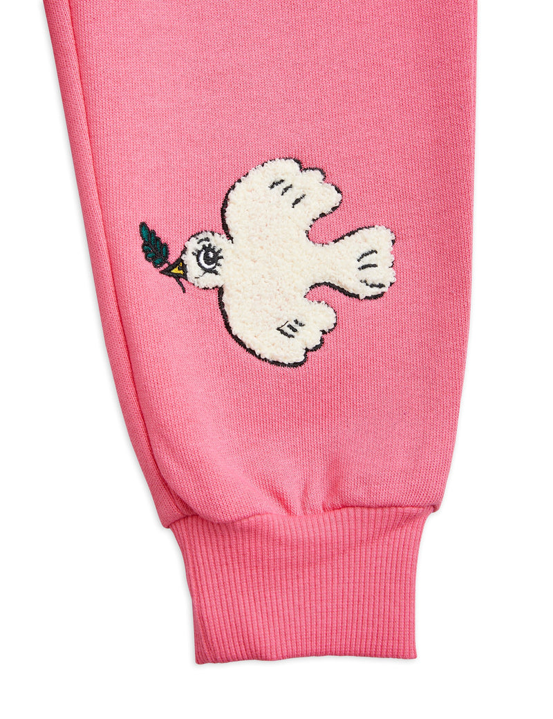Mini Rodini MR x Wrangler Peace dove chenille sweatpants pink
