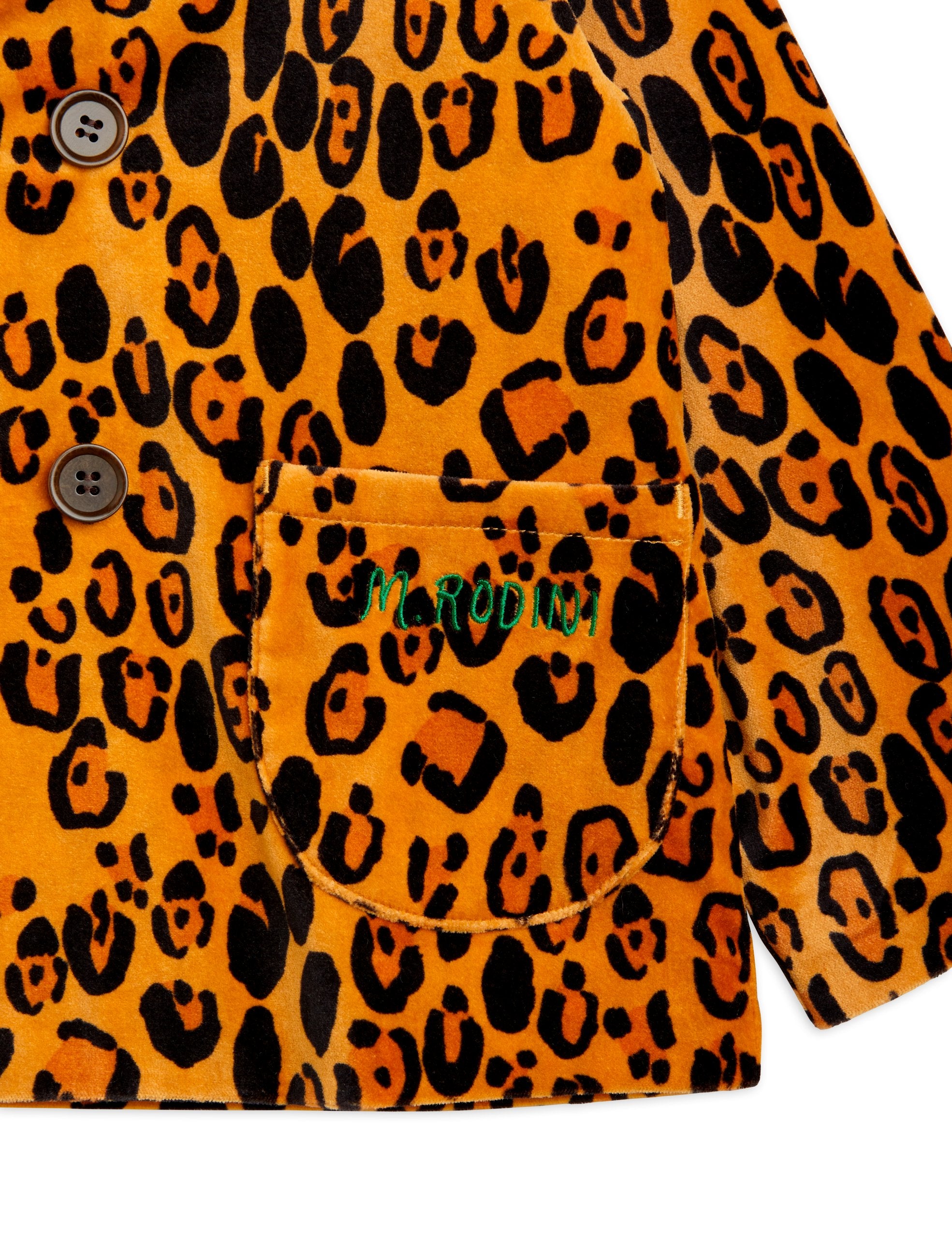 Leopard velvet blazer