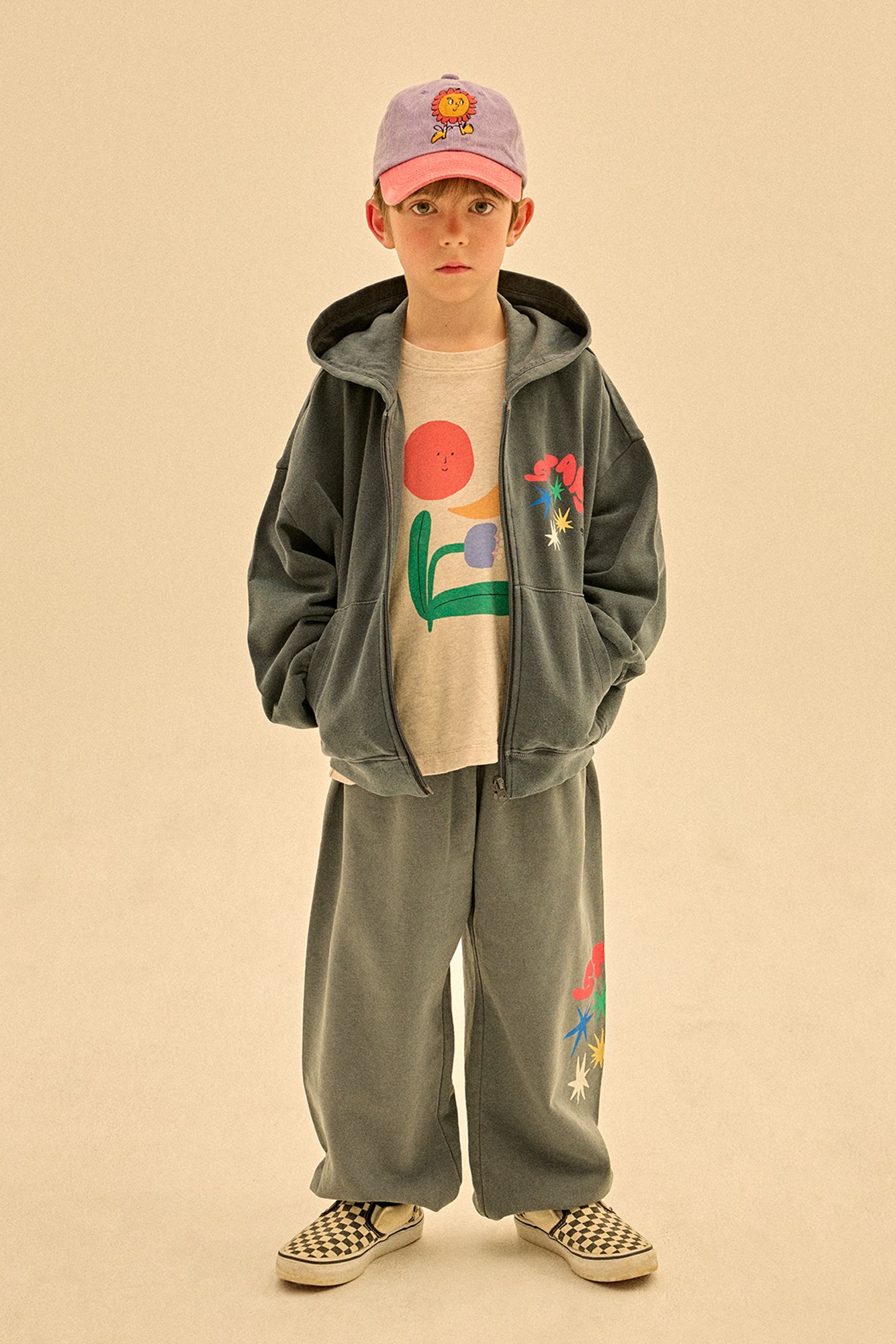 Stars Pigment Hoodie Zip-up - BIG & BELG
