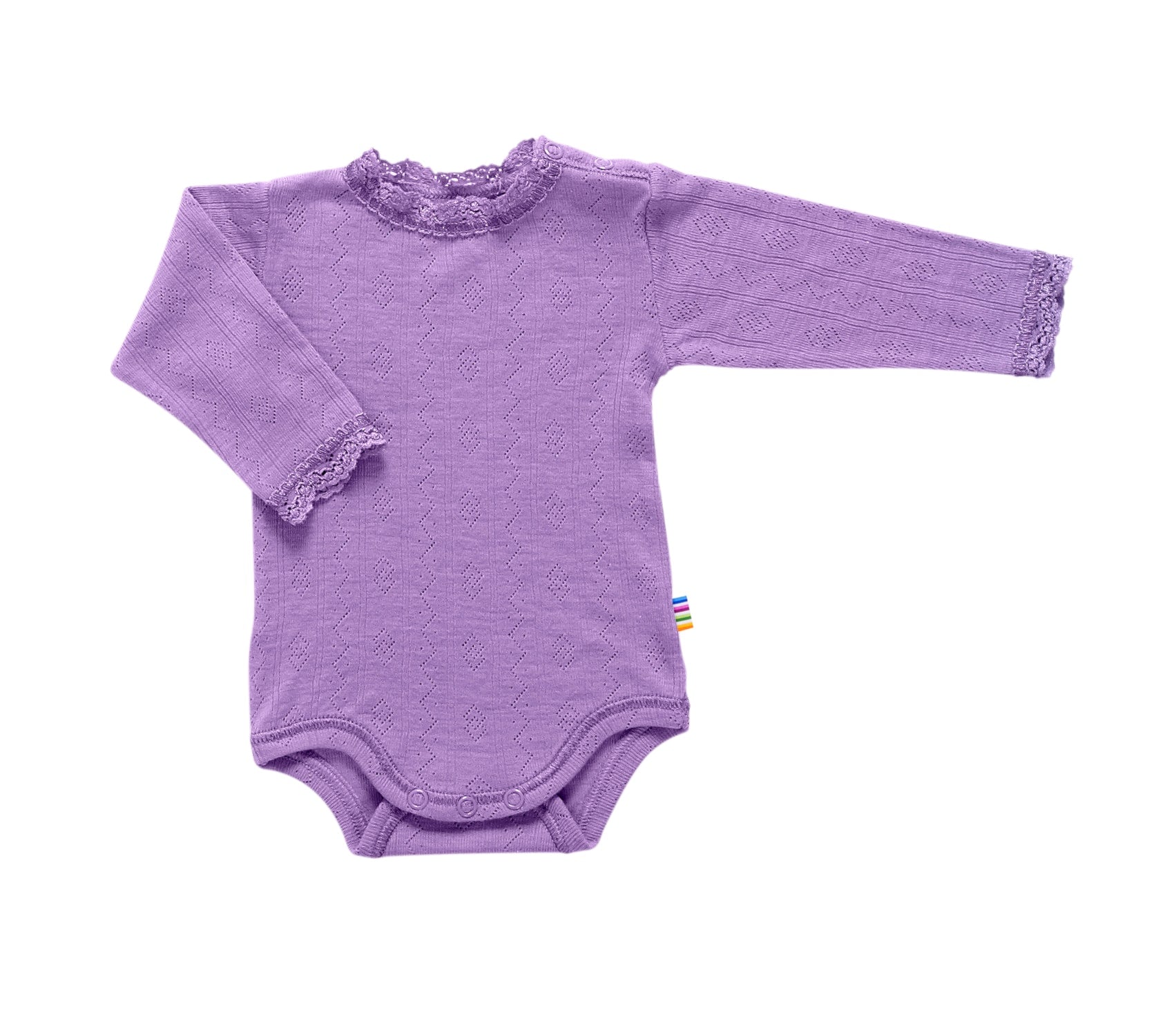 Body Longsleeve Merino wool and Silk - Ajour Purple