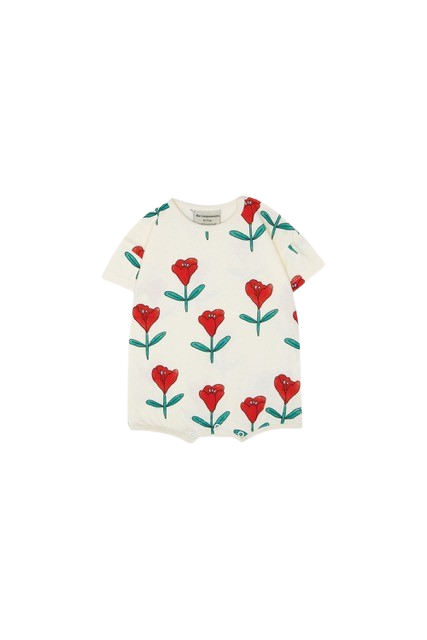 TULIPS ALLOVER BABY OVERALL