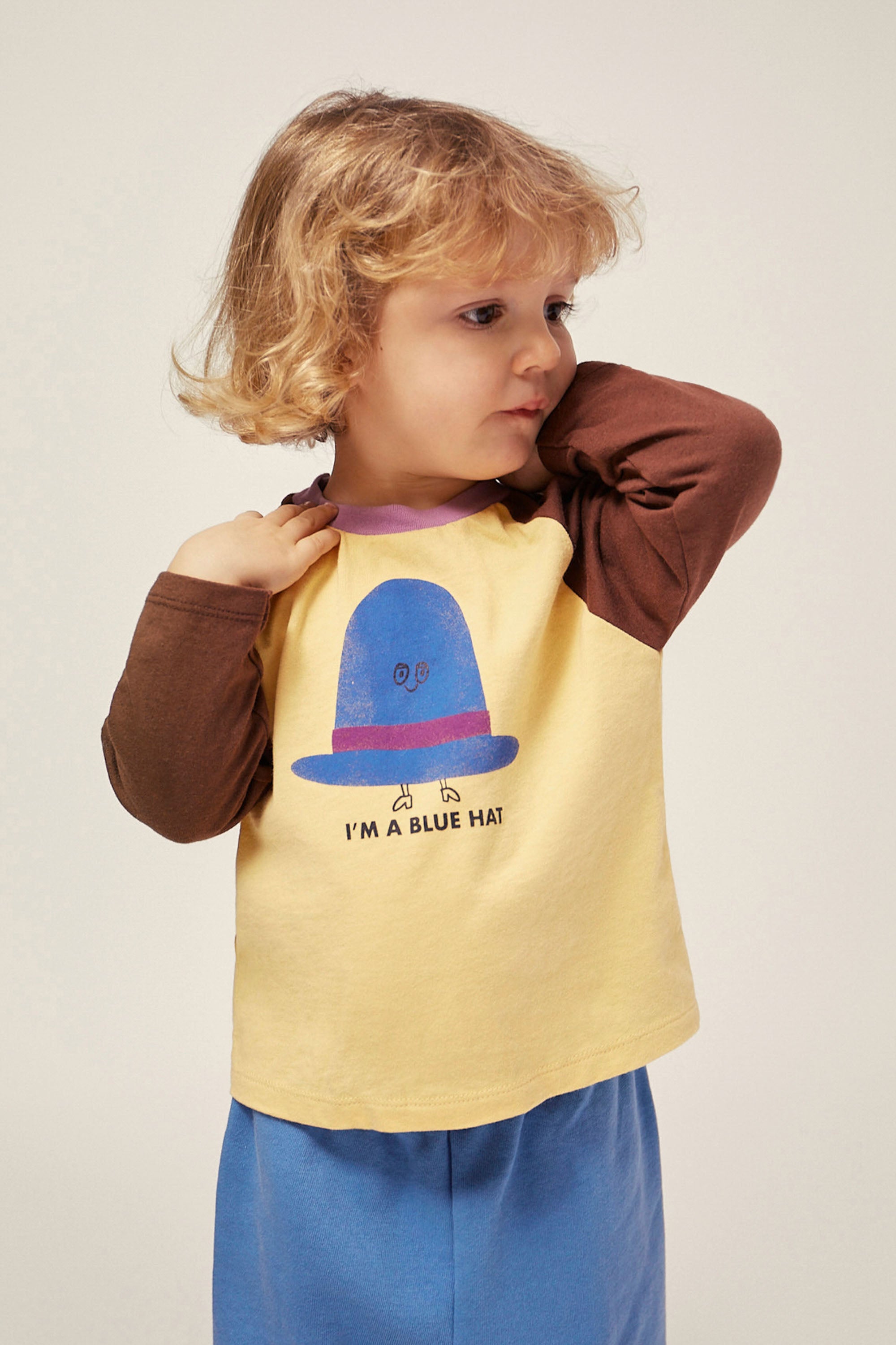 Blue Hat Long Sleeves Baby Tshirt - BIG & BELG