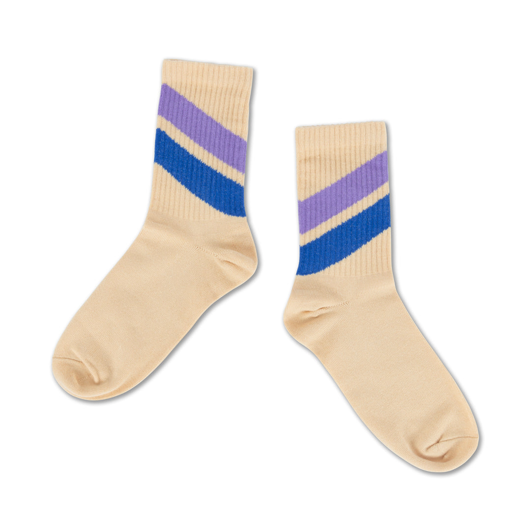 sporty socks diagonal sand stripe