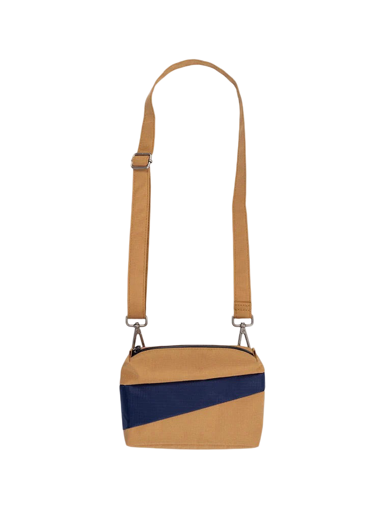 The New Bum Bag Camel & Navy Small