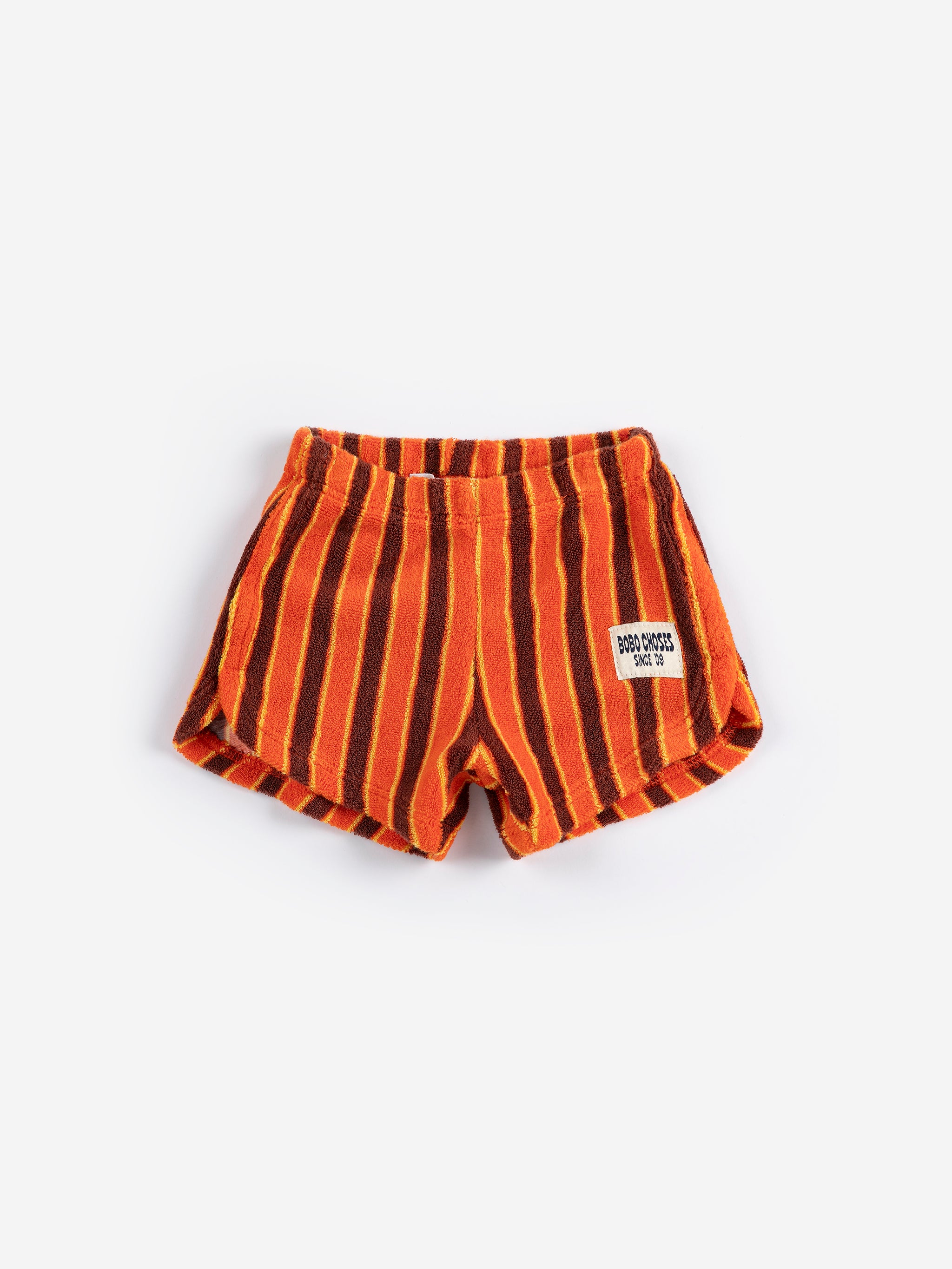 Striped Brick terry cloth shorts baby - BIG & BELG