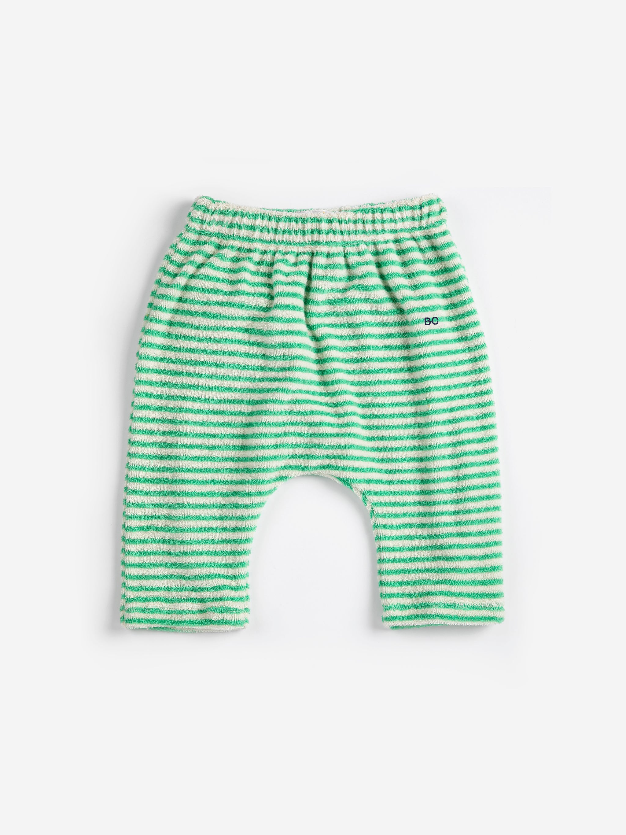 Green Stripes terry cloth harem pants - BIG & BELG