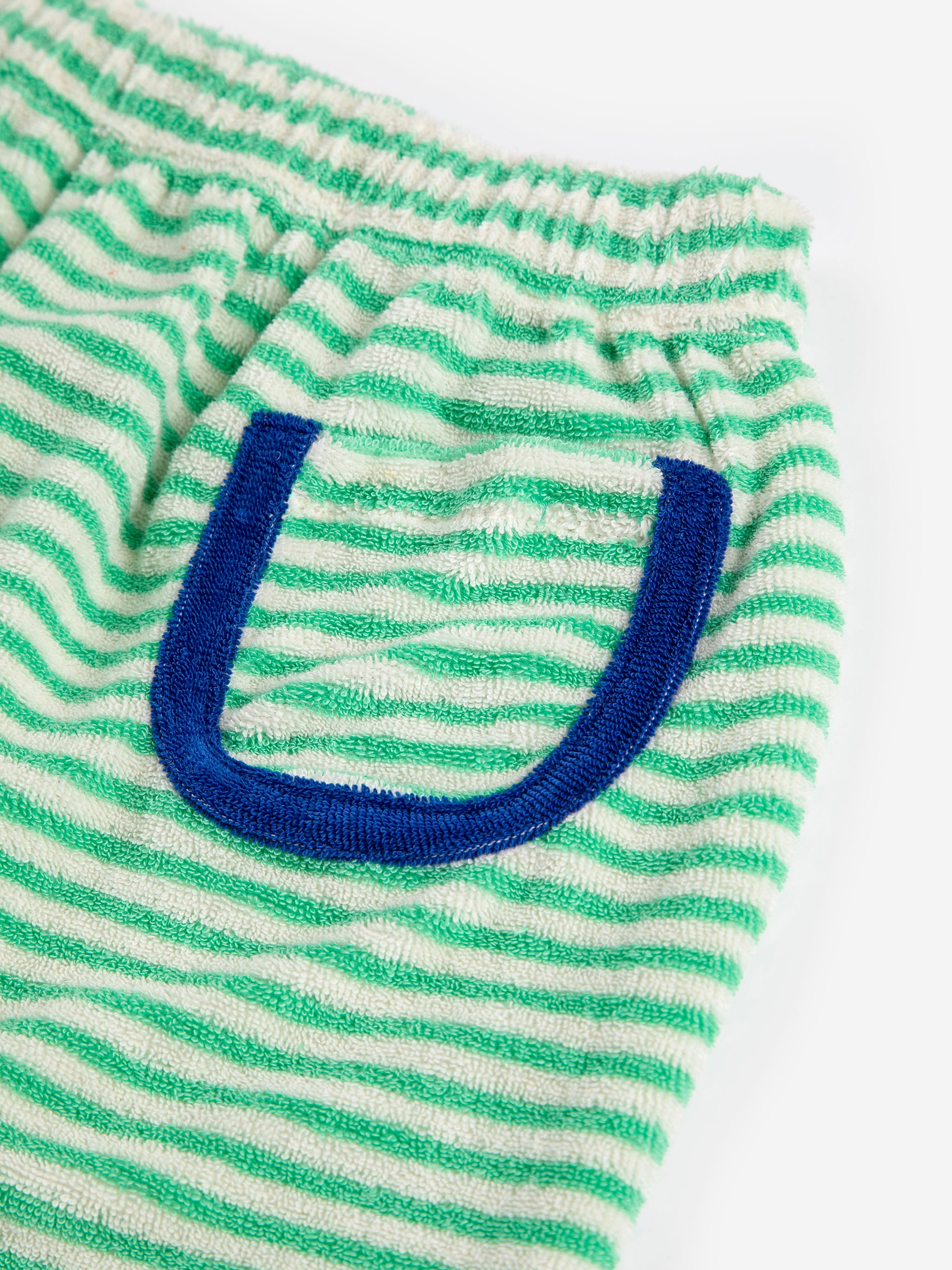 Green Stripes terry cloth harem pants - BIG & BELG
