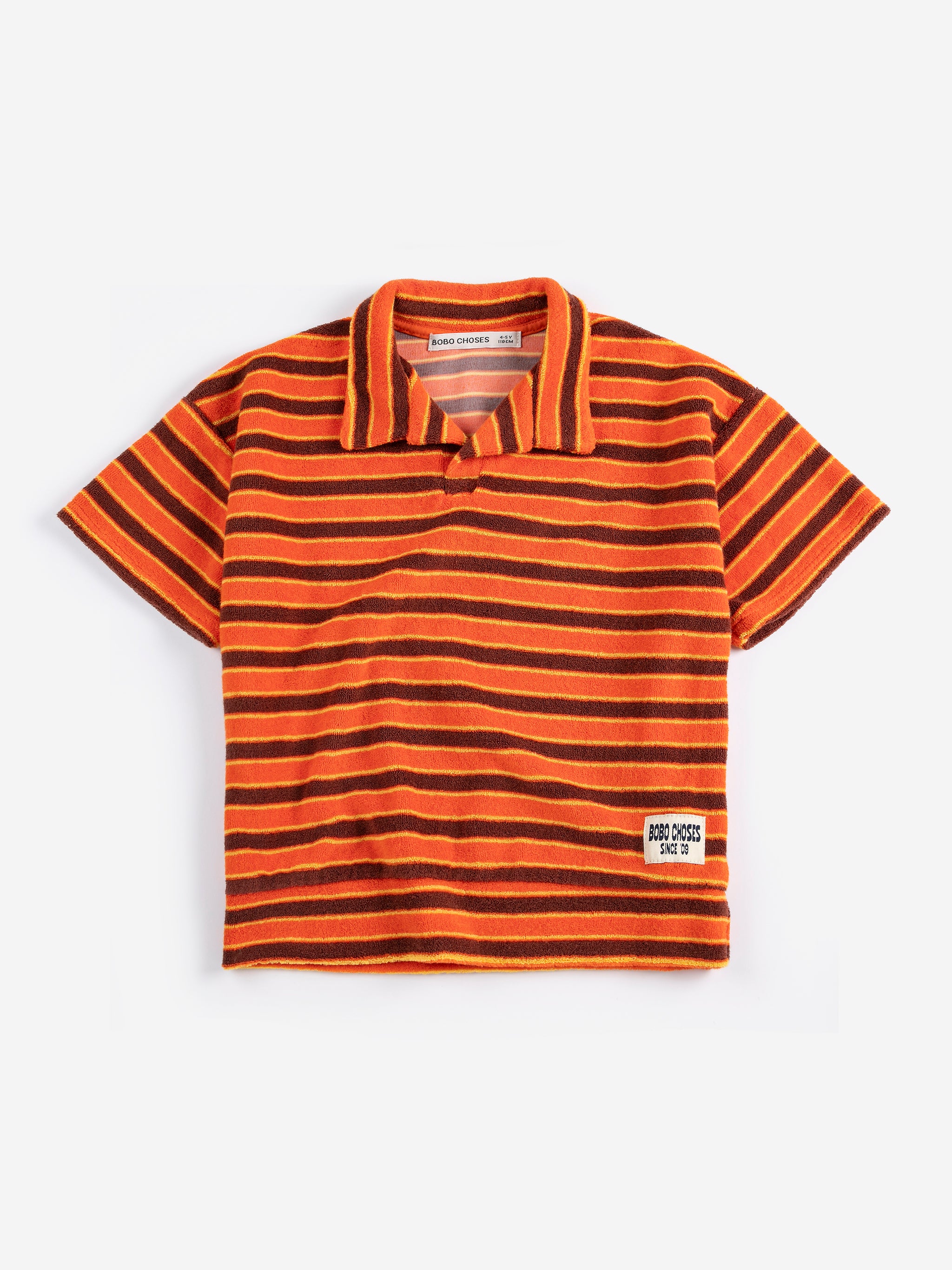Striped Brick terry cloth polo - BIG & BELG