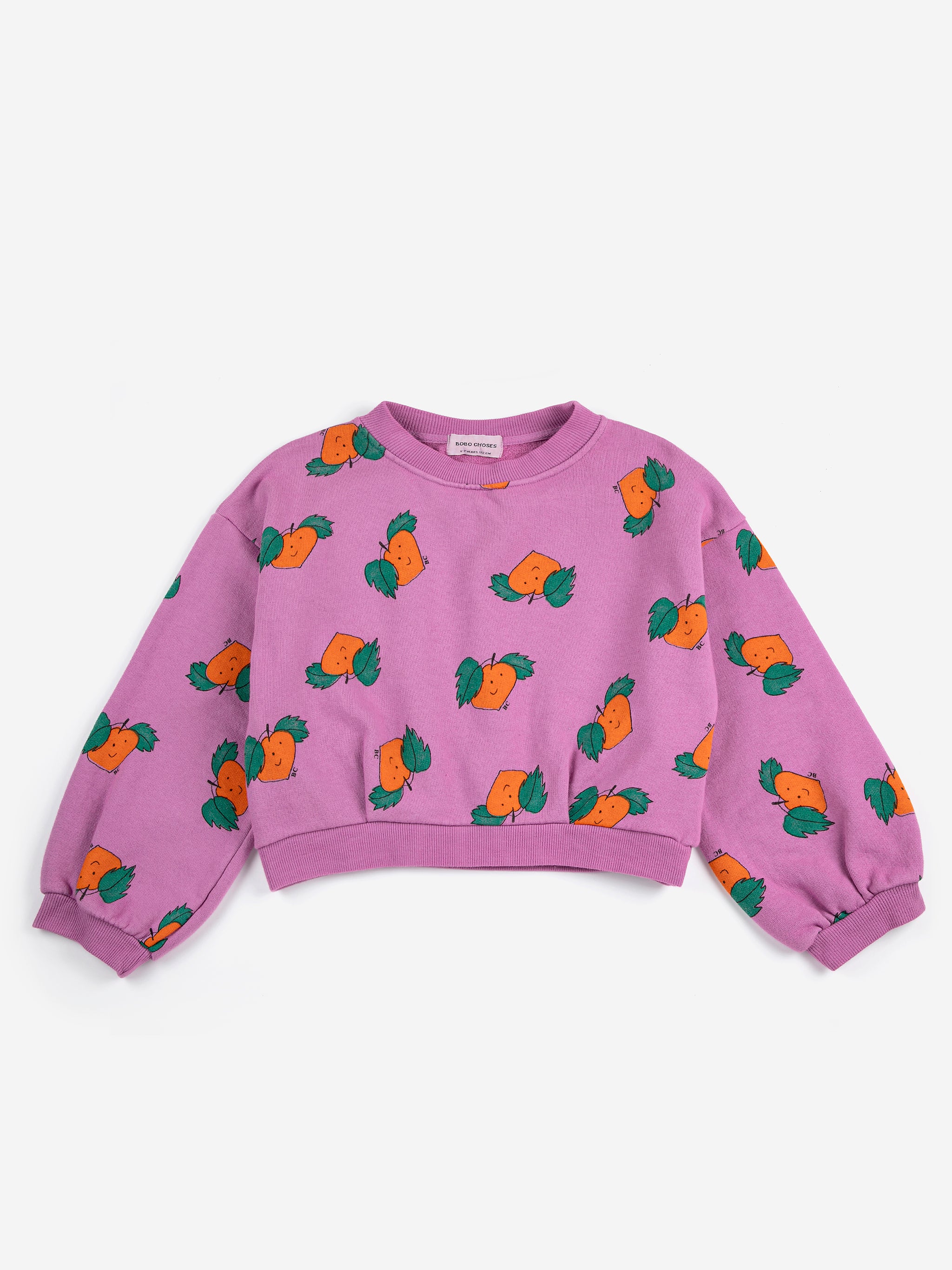 Tangerine all over cropped sweatshirt - BIG & BELG