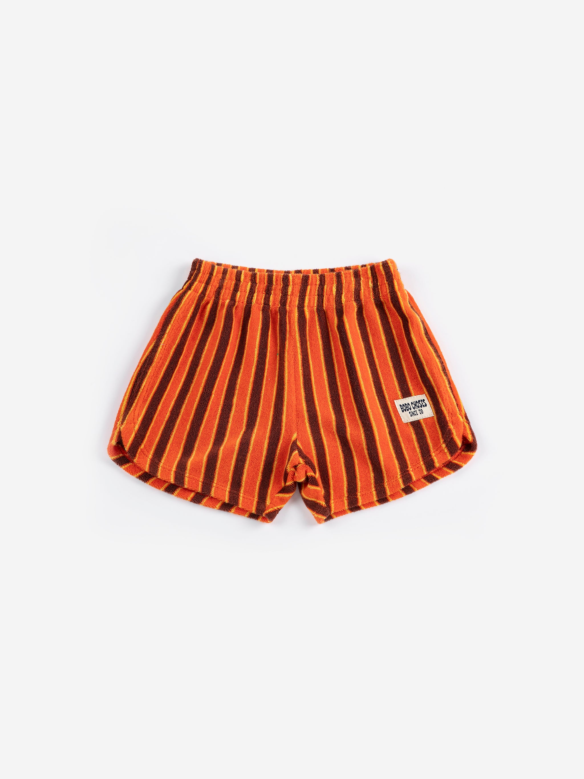 Striped Brick terry cloth shorts kids - BIG & BELG