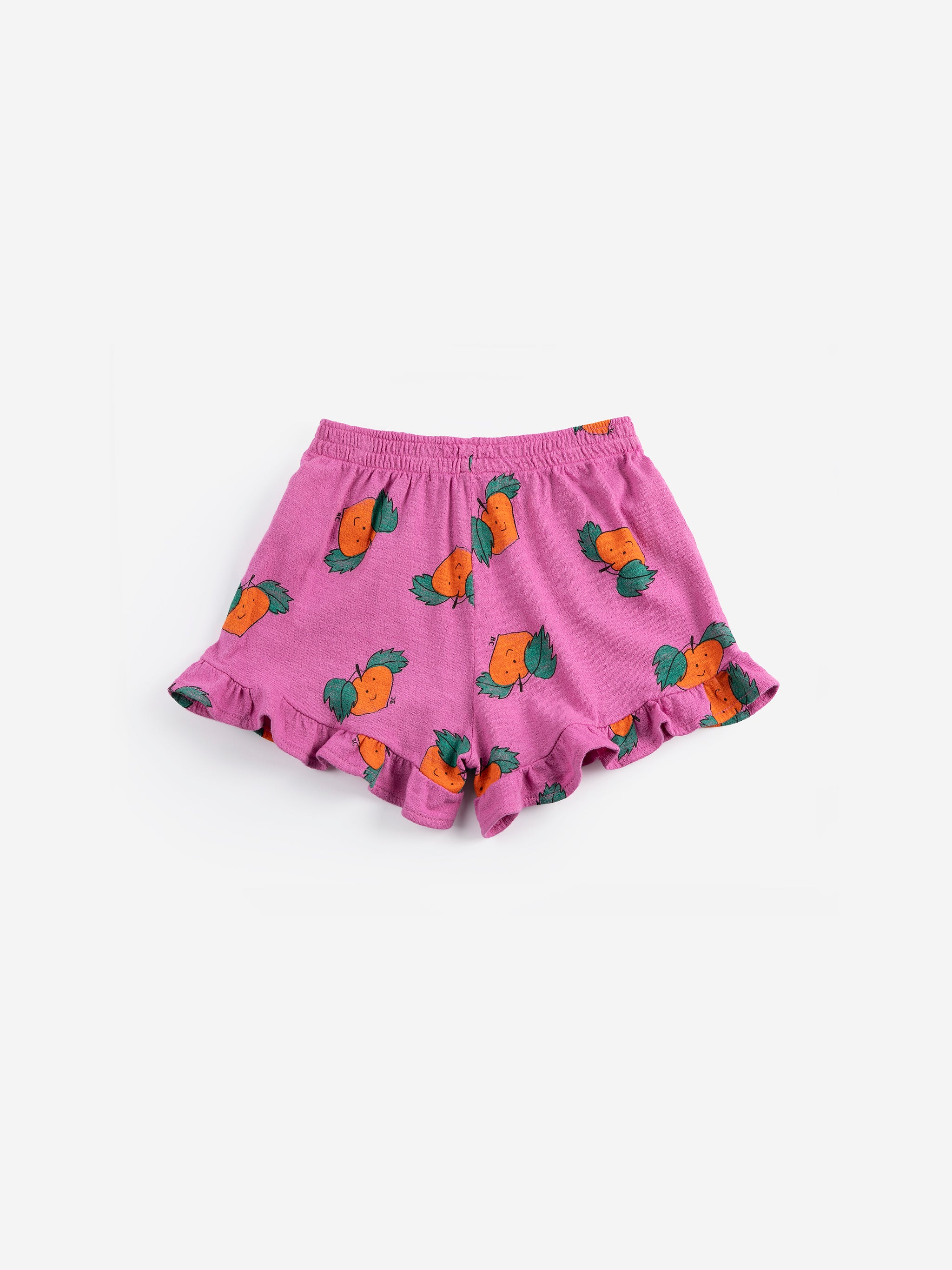 Tangerine all over ruffled shorts - BIG & BELG
