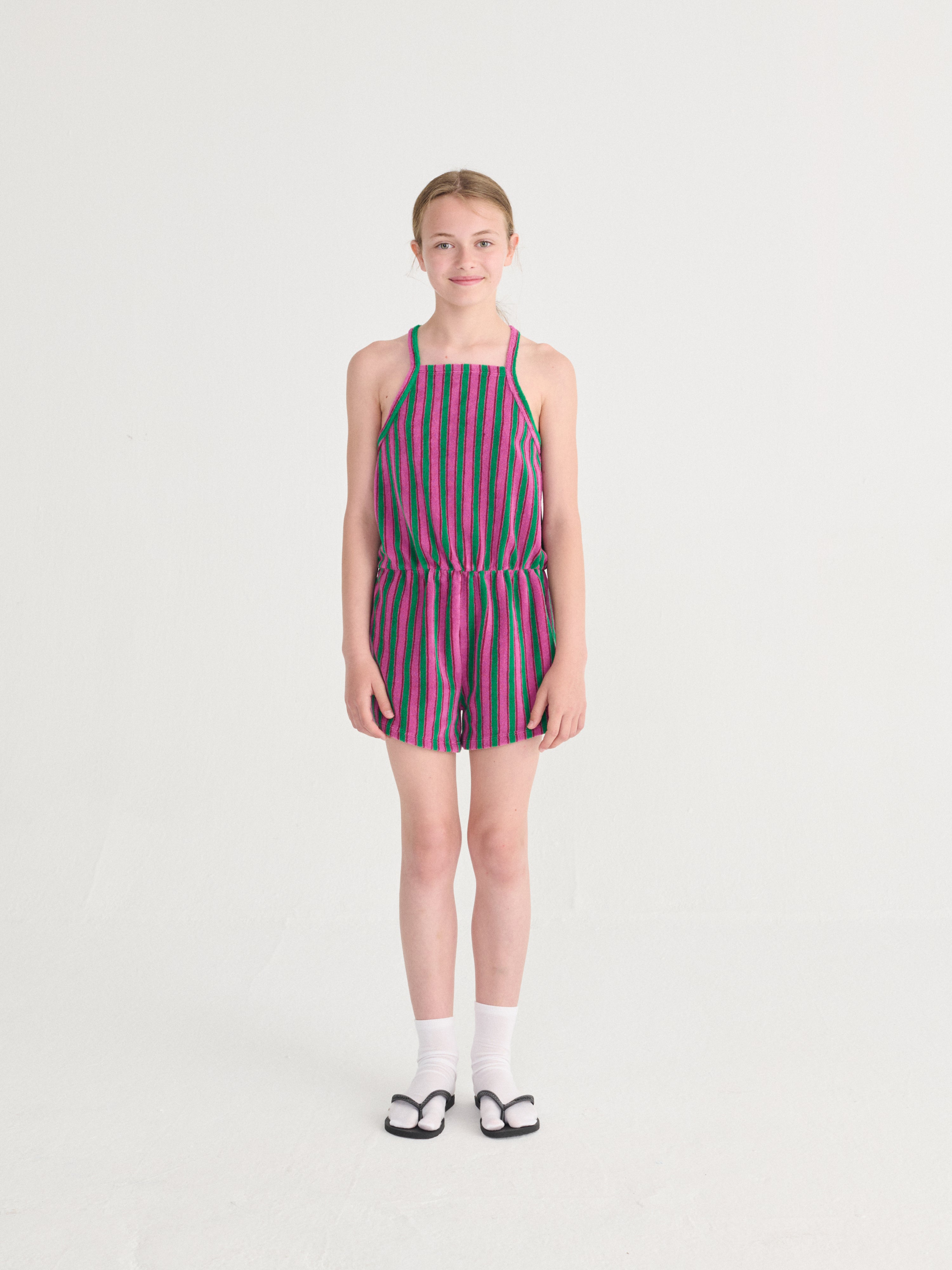 Striped terry cloth playsuit - BIG & BELG