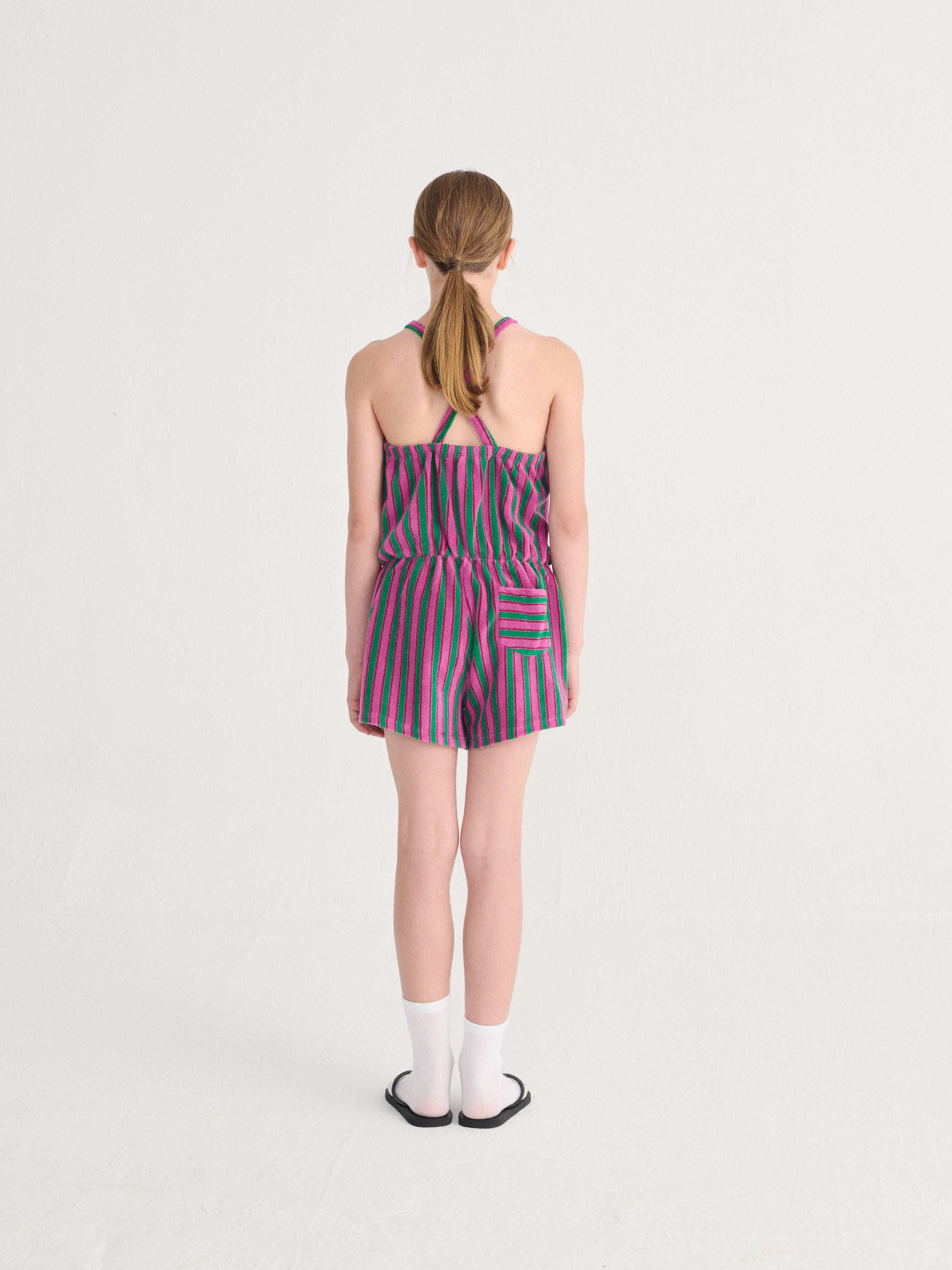 Striped terry cloth playsuit - BIG & BELG