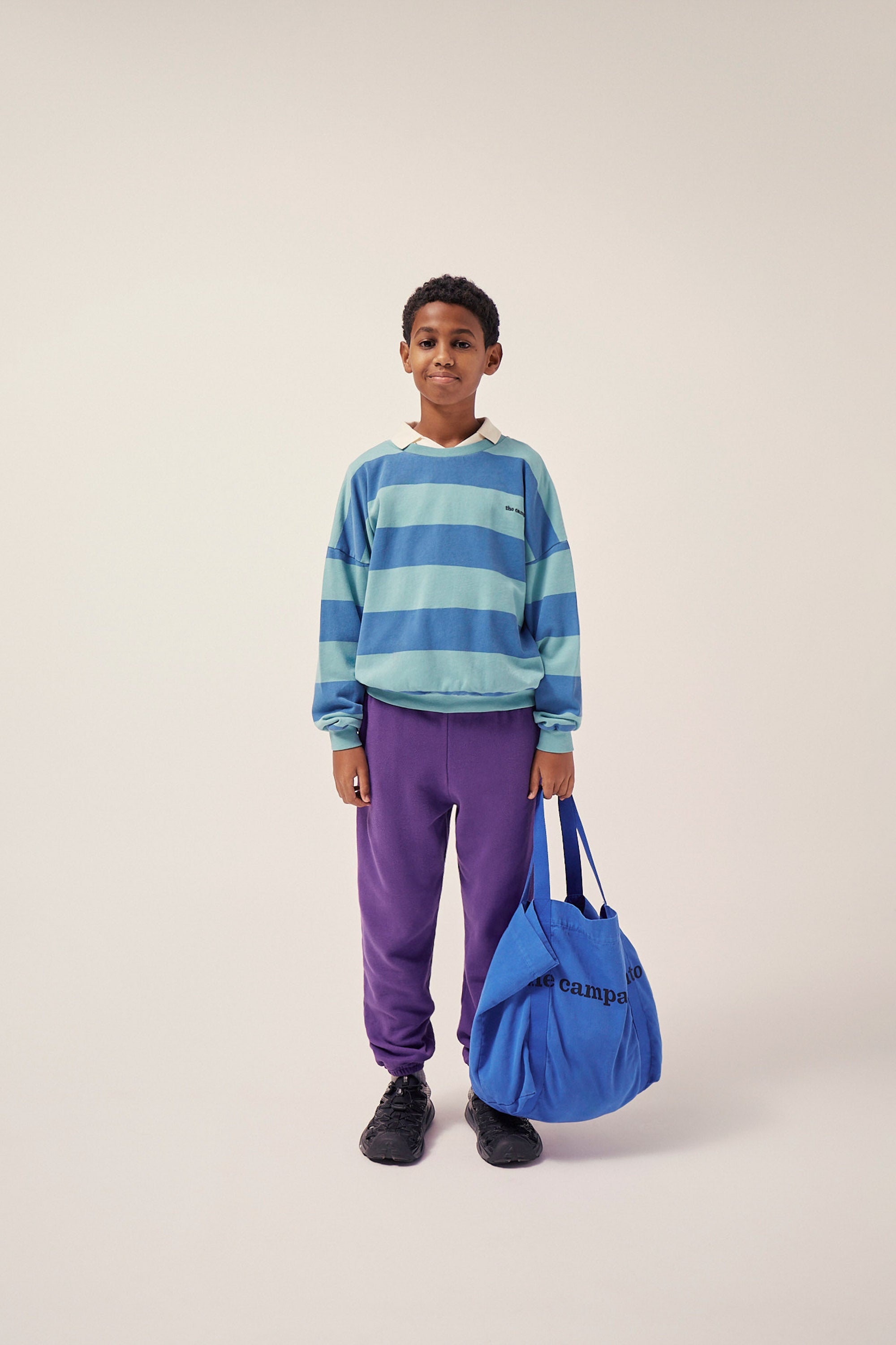 Blue Stripes Oversized Kids Sweatshirt - BIG & BELG