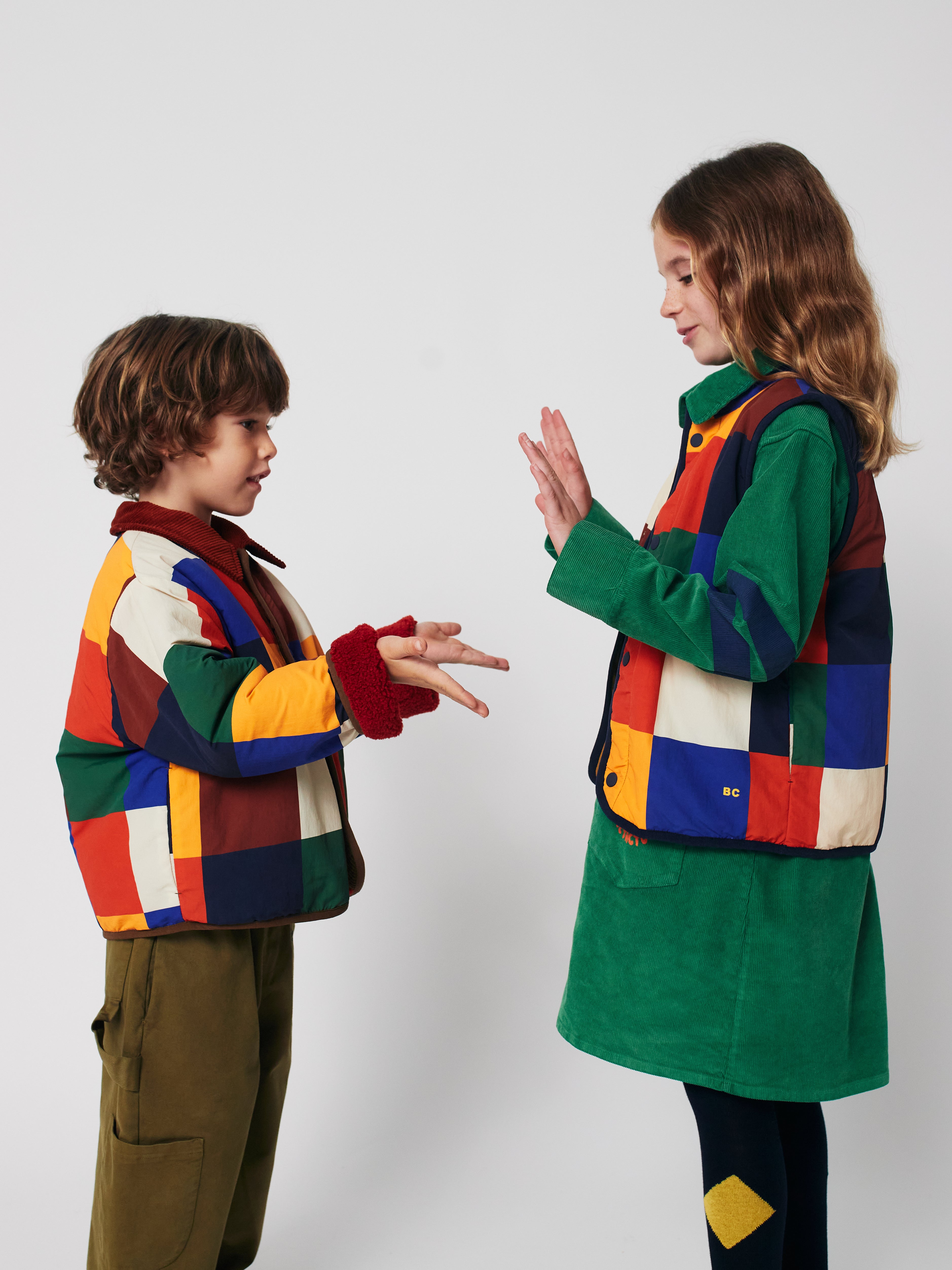 Multicolor Tiles reversible vest - BIG & BELG
