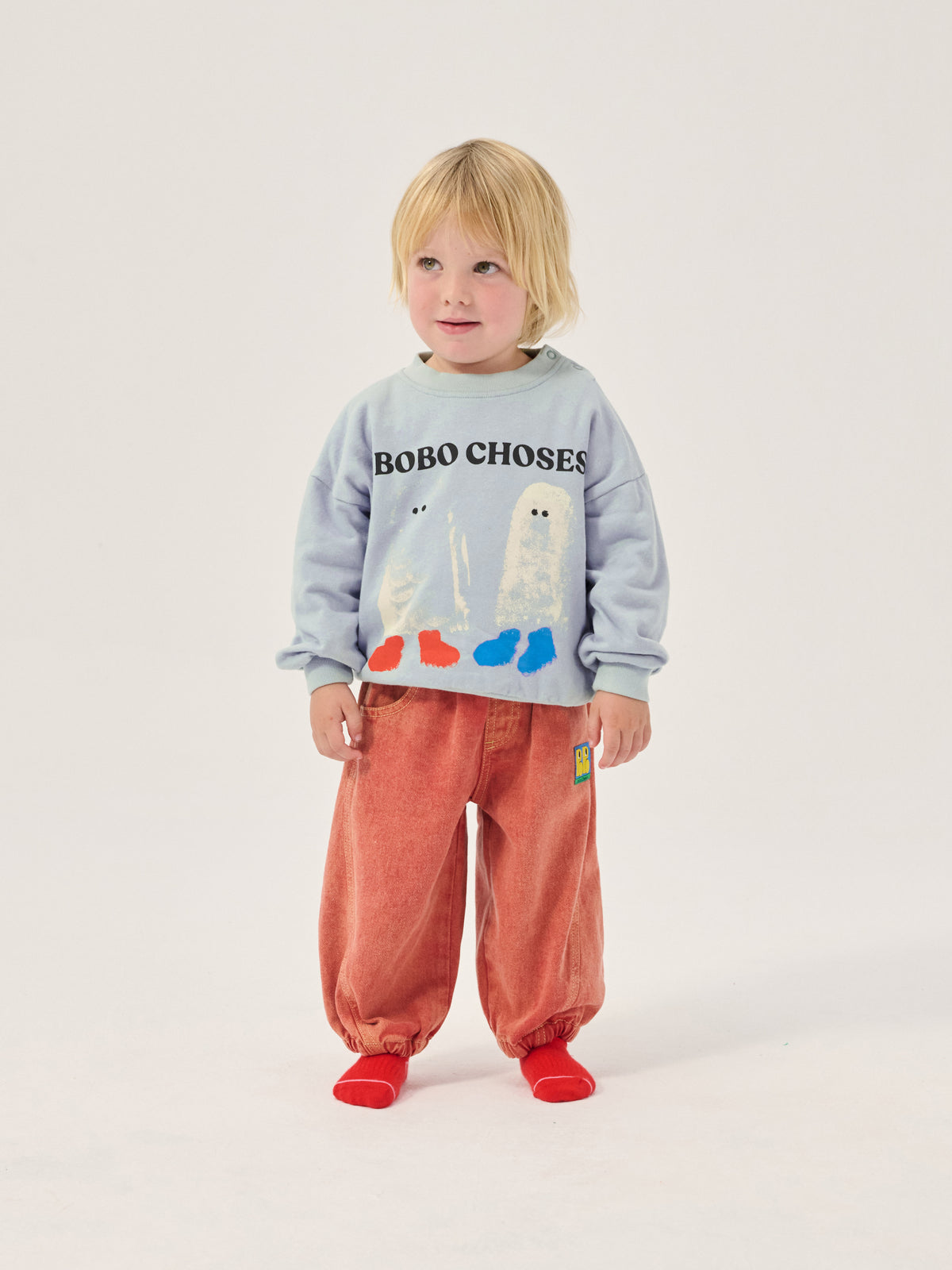Bobo Choses color block sheepskin chapka multicolor